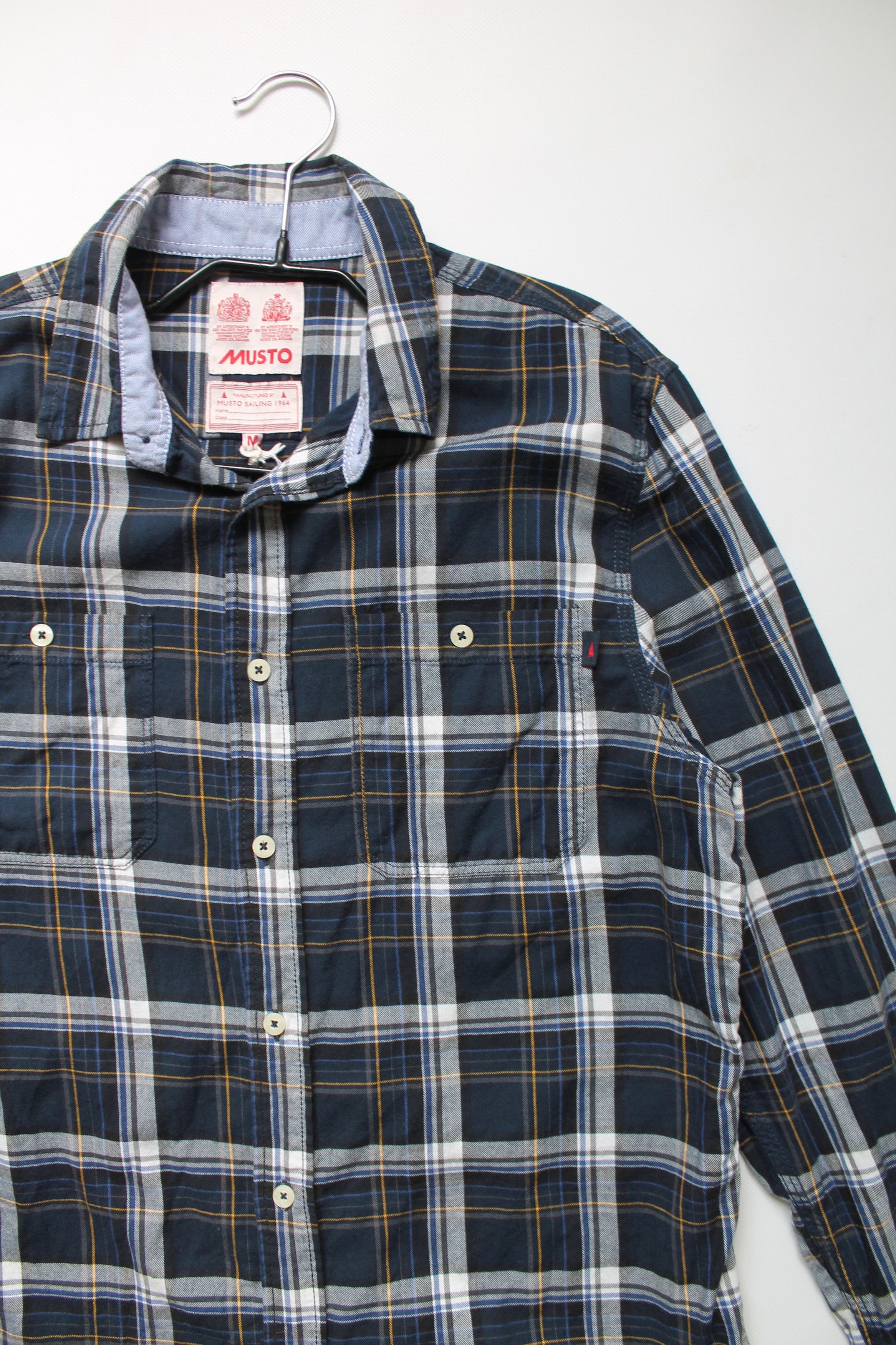 Flannel MUSTO flannel plaid Shirt Navy Blue Size M Size US M / EU 48-50 / 2 - 3 Thumbnail
