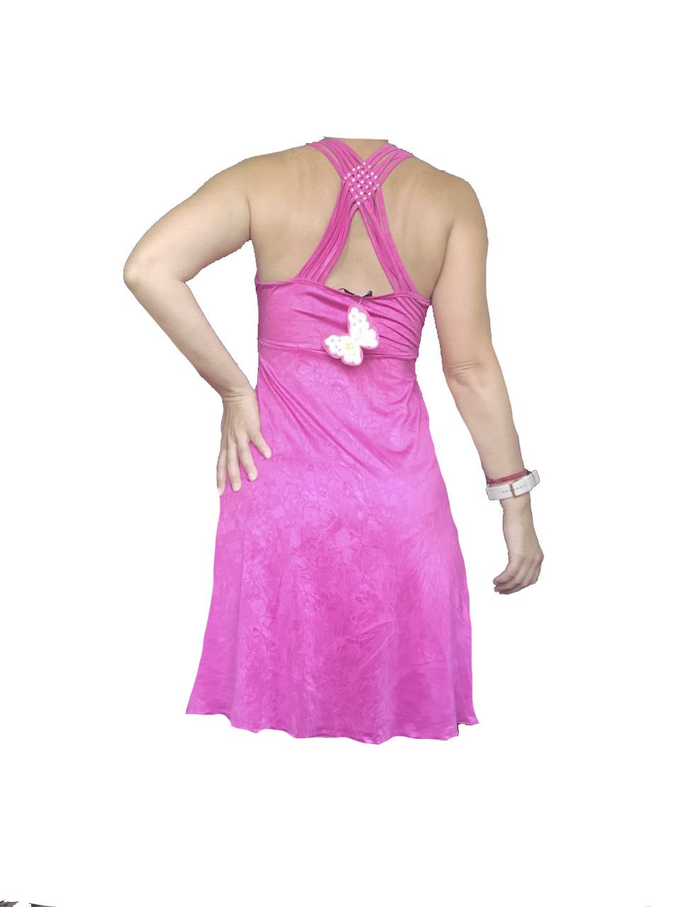 Other Barbiecore pink mini dress sz S high waist with rhinestone Size S / US 4 / IT 40 - 2 Thumbnail