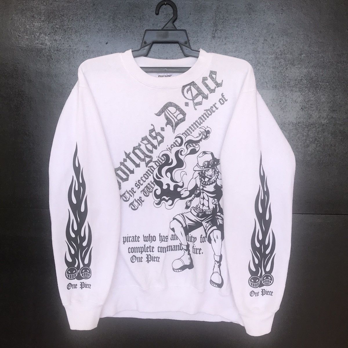Anime × One Piece Rare Anime One Piece Portgas D Ace Big Logo Size US L / EU 52-54 / 3 - 3 Thumbnail