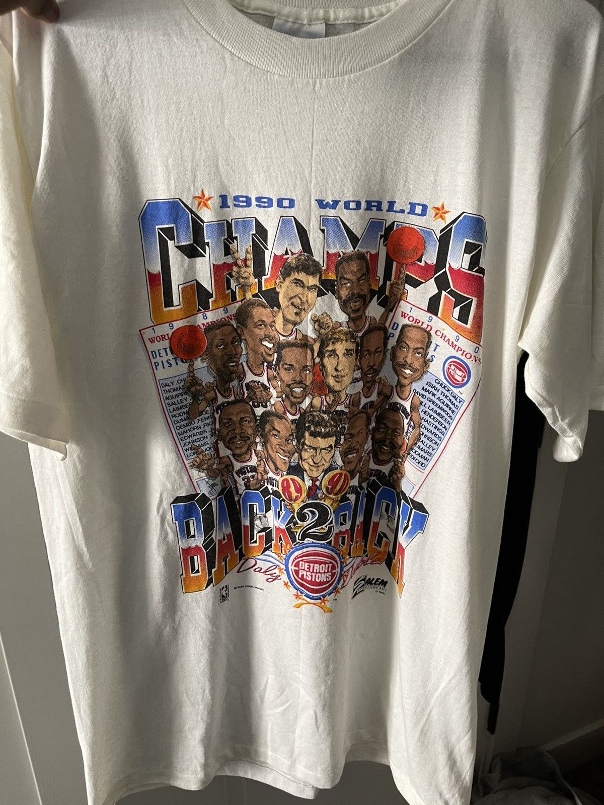 1989 detroit pistons championship t shirt clearance