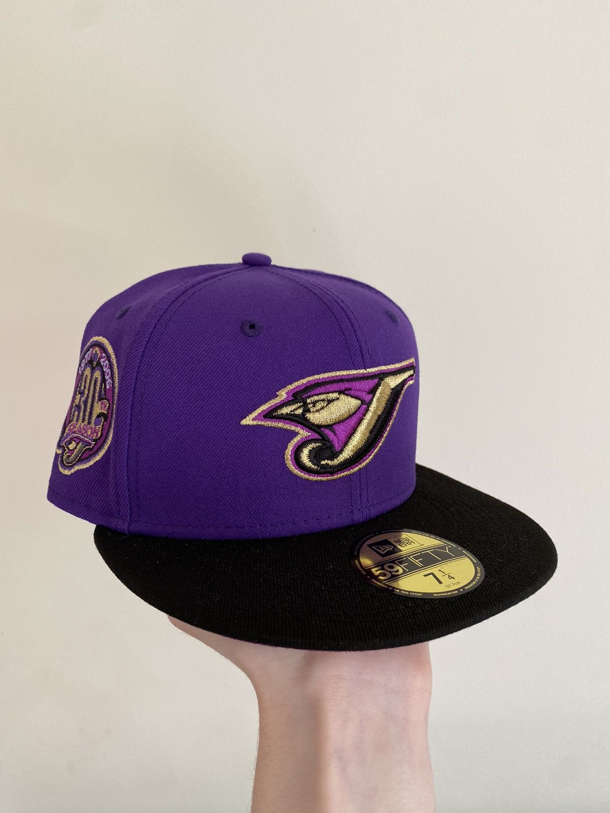Lids Toronto Blue Jays New Era Retro 59FIFTY Fitted Hat - Stone/Royal
