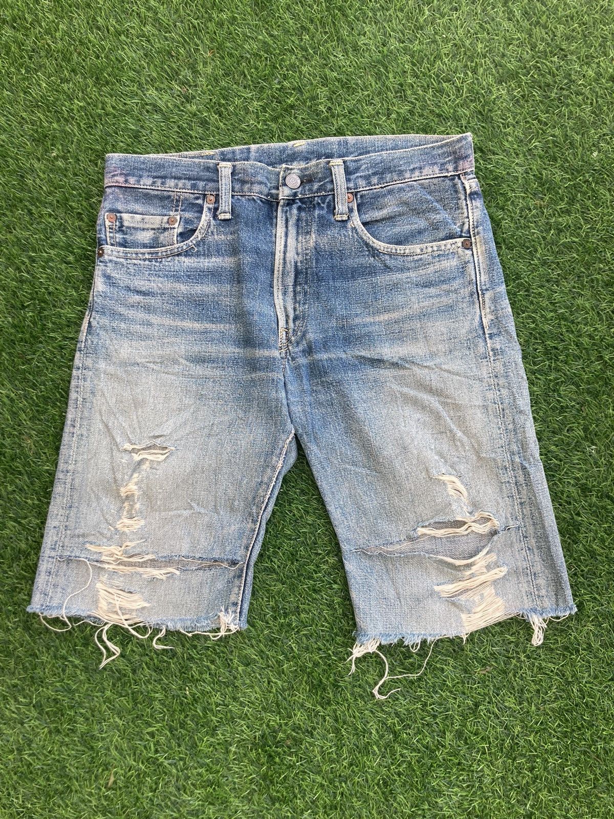 45rpm 45 RPM DISTRESSED SHORT DENIM Size US 31 - 1 Thumbnail