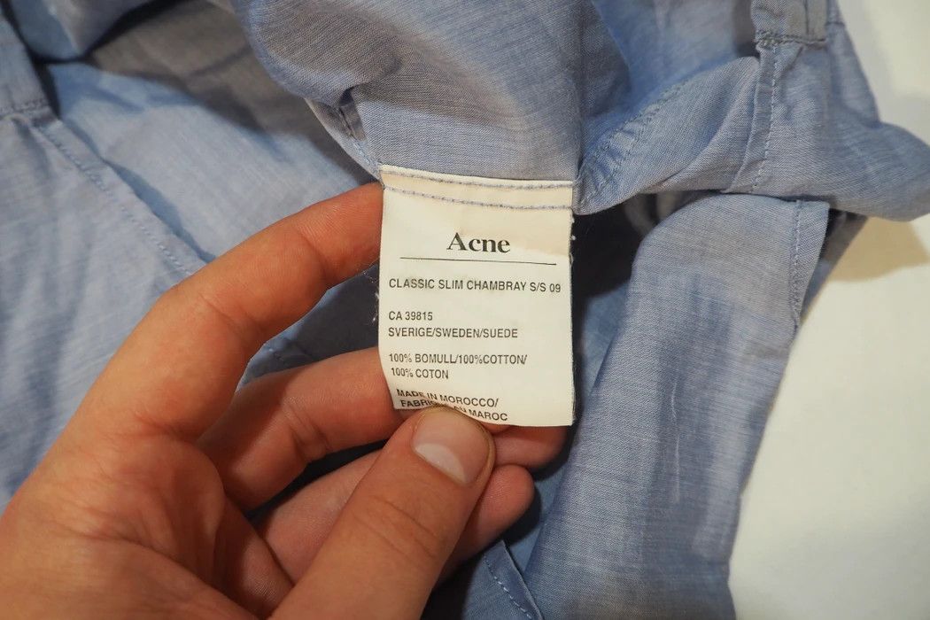 Acne Studios Acne Studios Classic Slim Chambray SS09 Shirt Size US M / EU 48-50 / 2 - 4 Thumbnail
