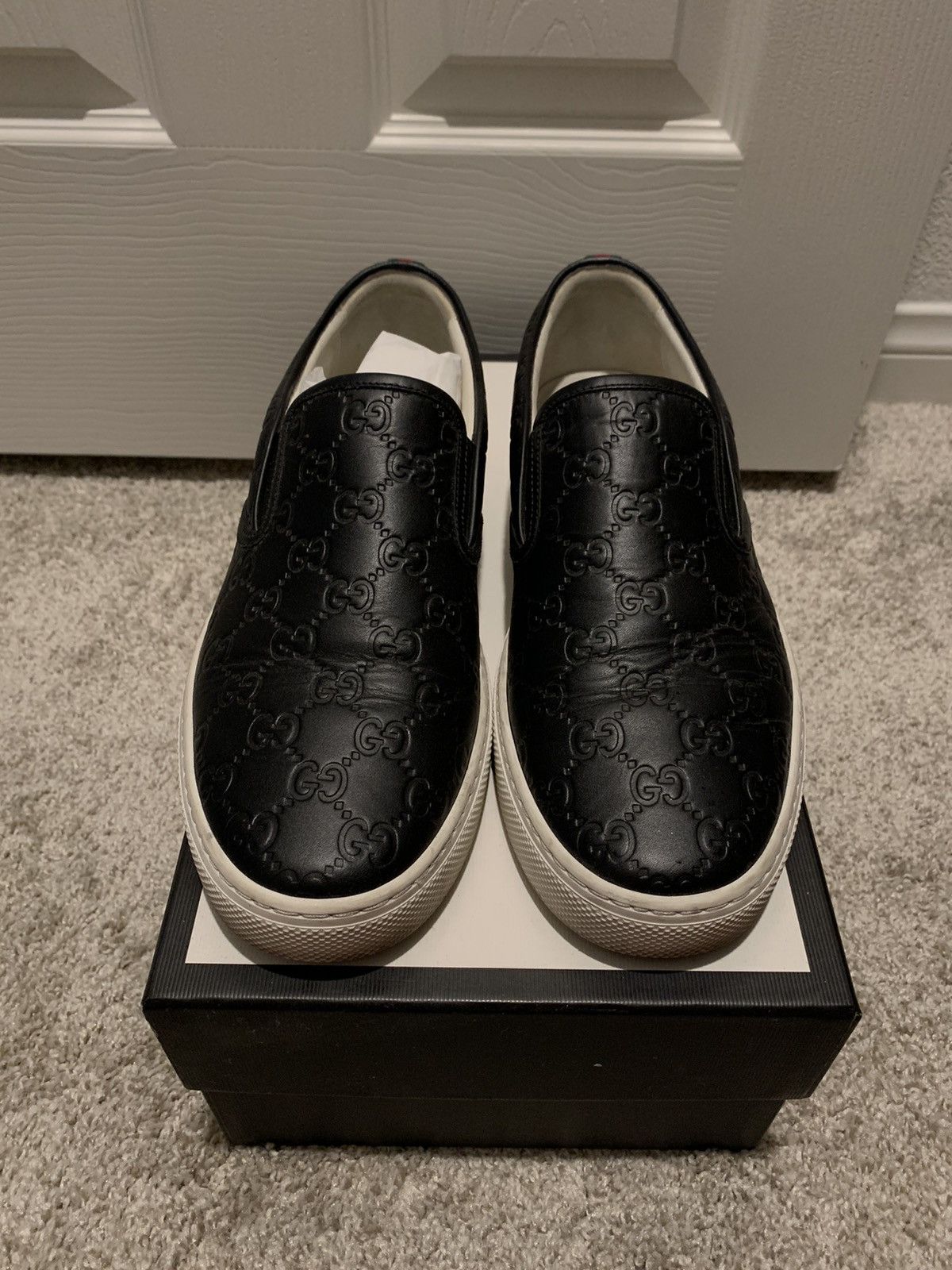 mens gucci slip ons