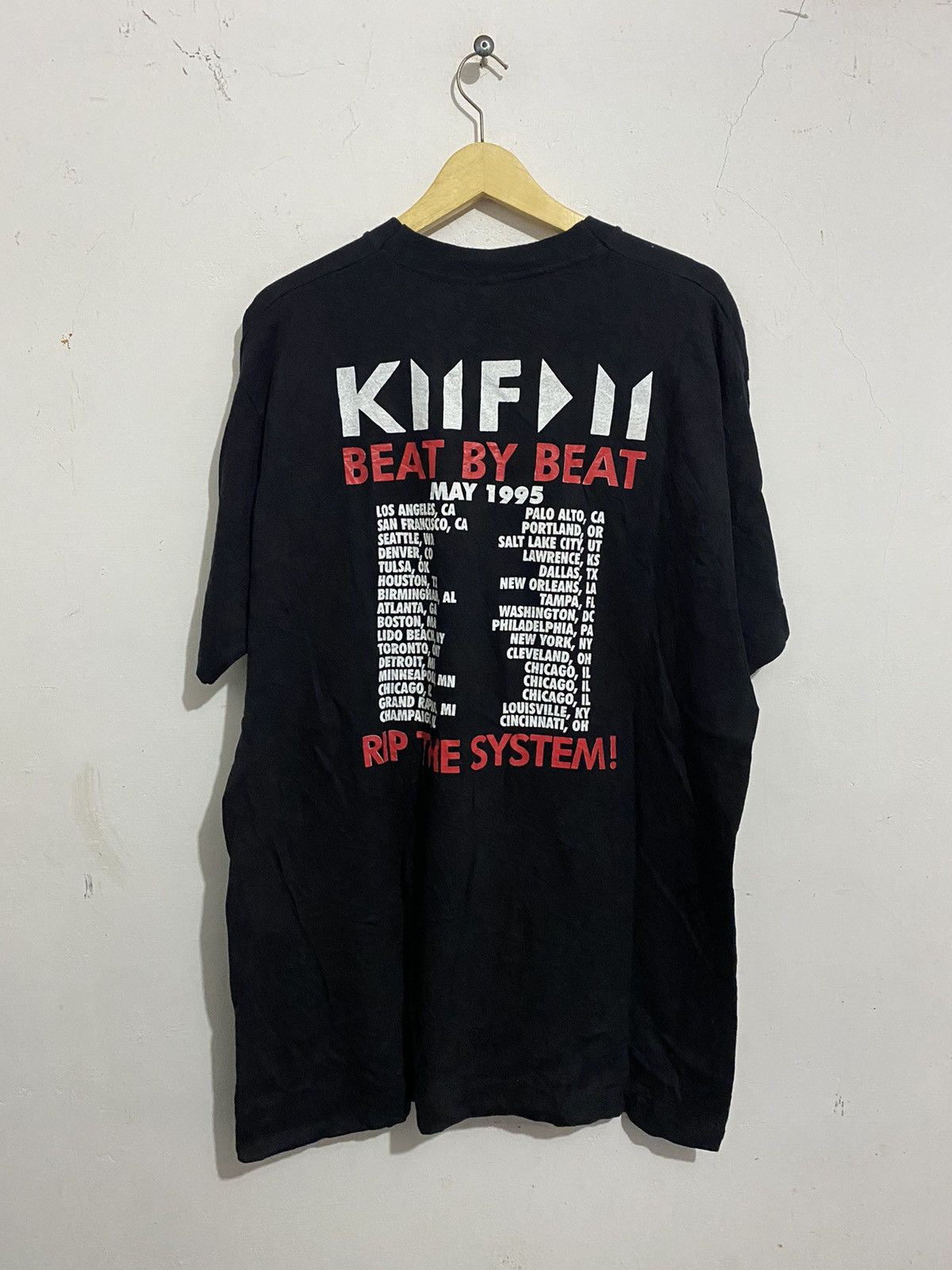 Band Tees 💸BINDINGOFFER💸Kmfdm Beat By Beat Tour 1995 Shirt Size US XL / EU 56 / 4 - 3 Thumbnail