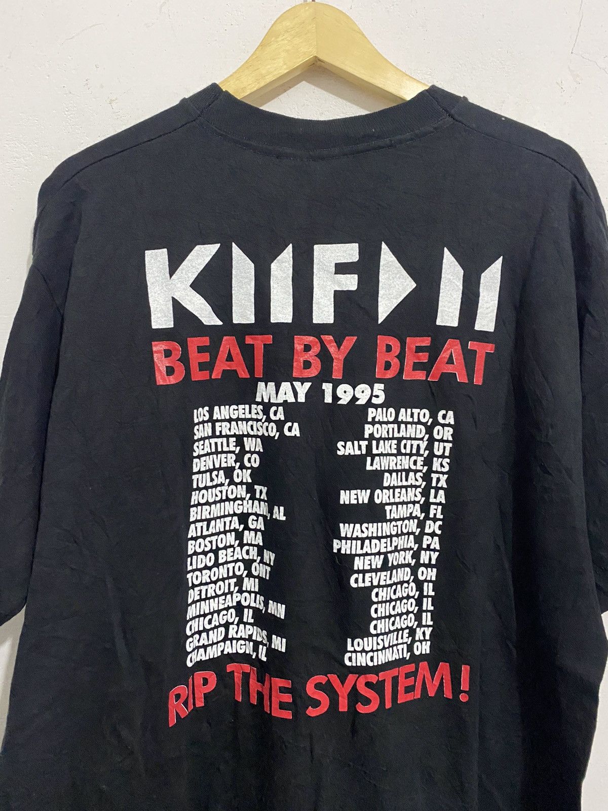 Band Tees 💸BINDINGOFFER💸Kmfdm Beat By Beat Tour 1995 Shirt Size US XL / EU 56 / 4 - 4 Thumbnail
