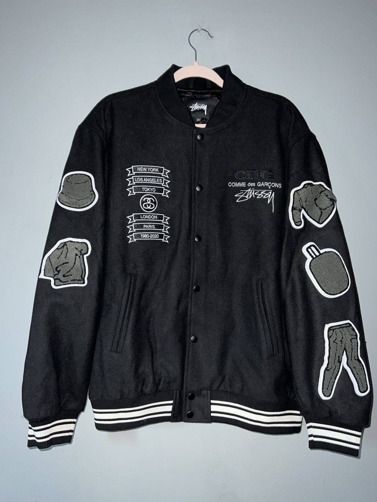Comme des Garcons × Streetwear × Stussy Stussy x CDG Varsity