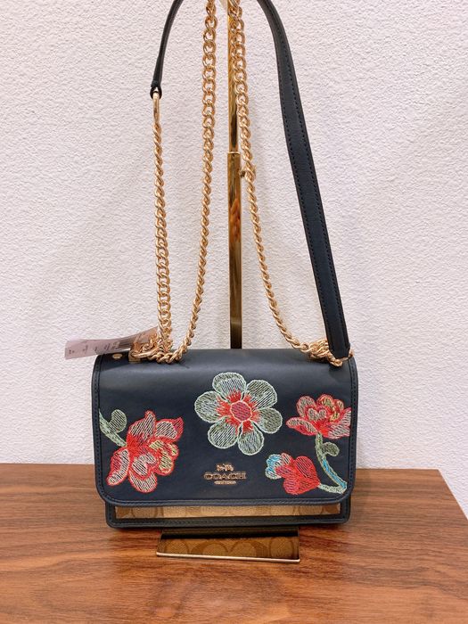 Coach Teri Shoulder Bag with Floral Embroidery