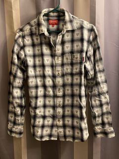 Supreme Hearts Plaid Flannel Black | Grailed