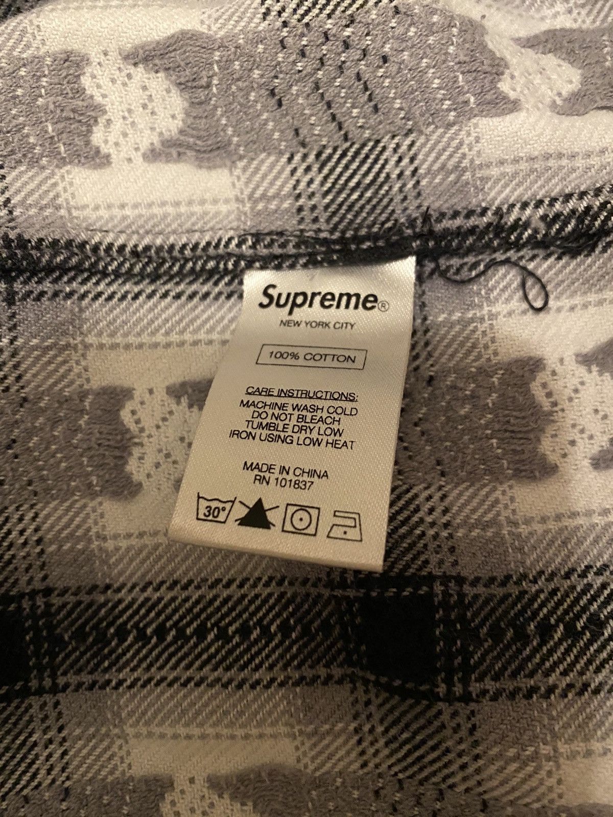Supreme Hearts Plaid Flannel Black Size US M / EU 48-50 / 2 - 5 Thumbnail