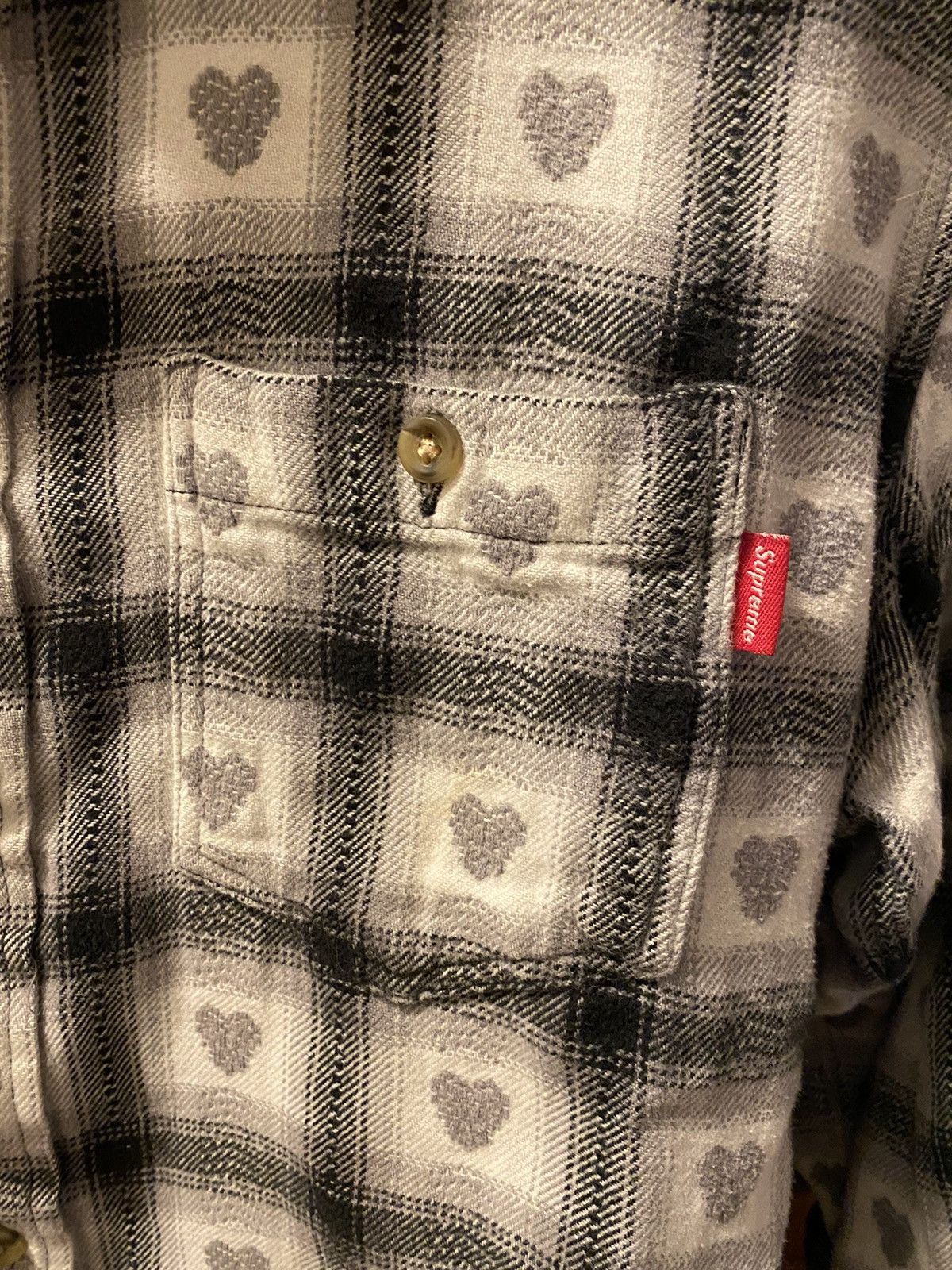 Supreme Hearts Plaid Flannel Black Size US M / EU 48-50 / 2 - 3 Thumbnail