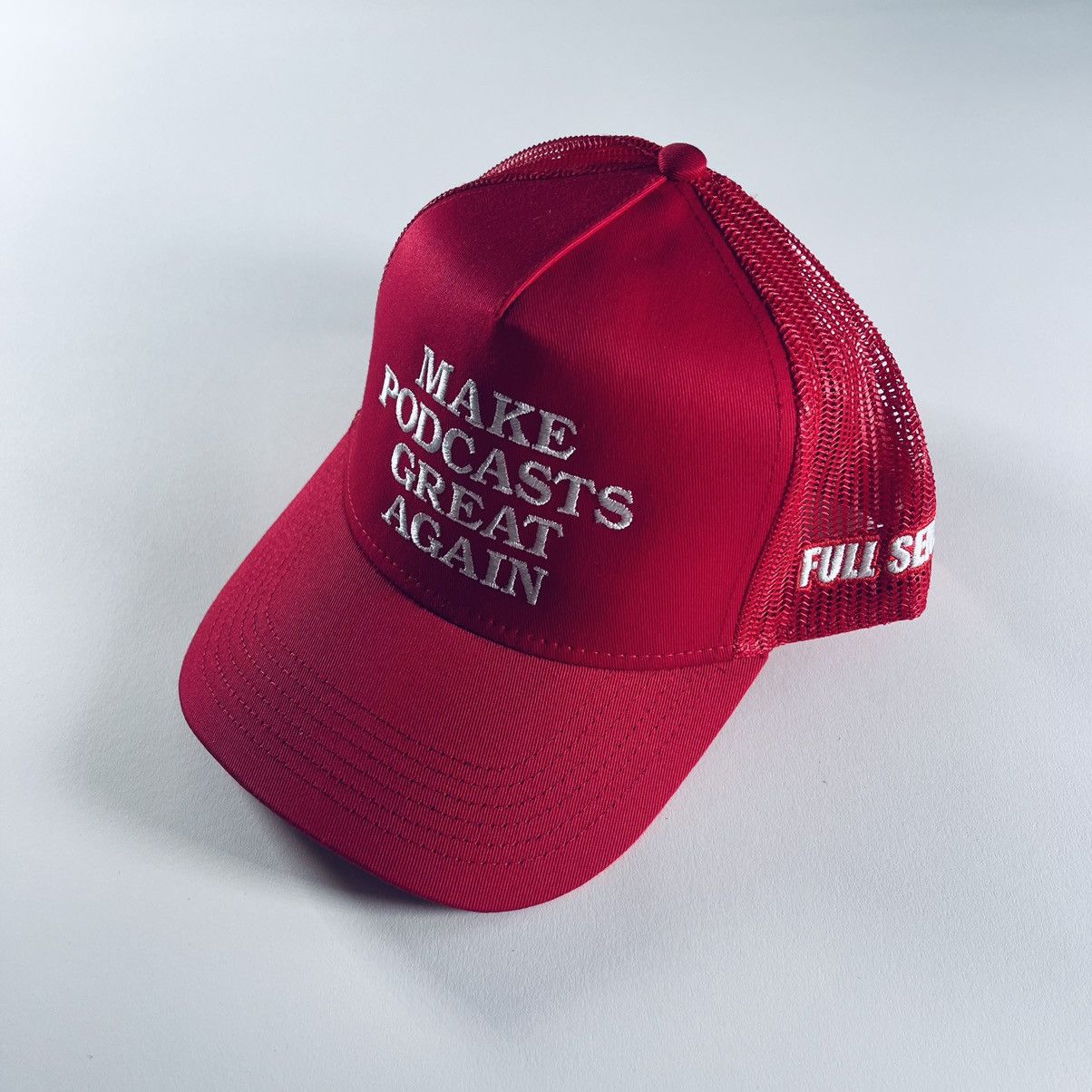 Full Send *NEW* Full Send Make Podcast Great Again Hat (Red) LIMITED Size ONE SIZE - 2 Thumbnail
