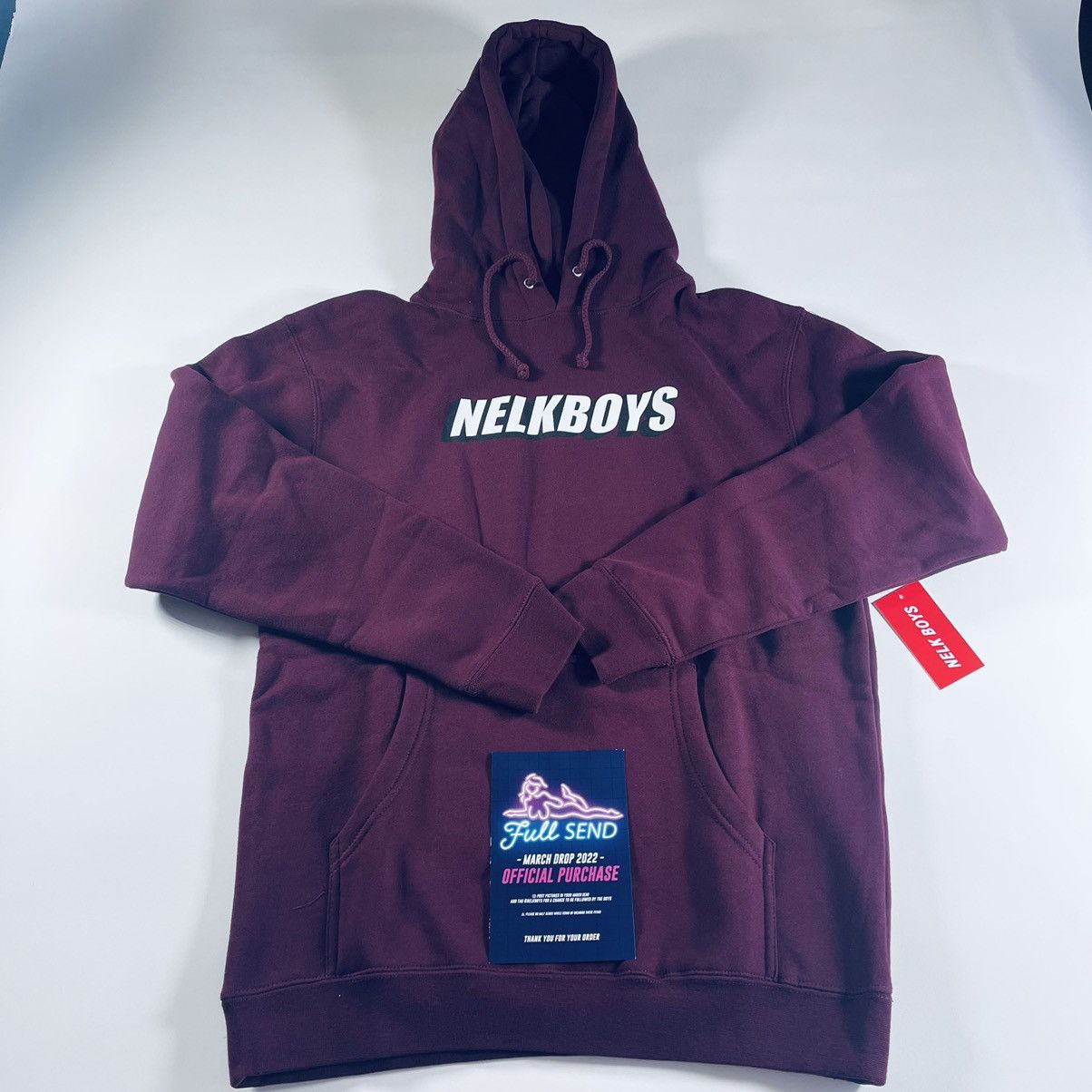 Mens Hoodies Red Nelk Hoodie Nelk Boys Hoodie Mens Medium Orange