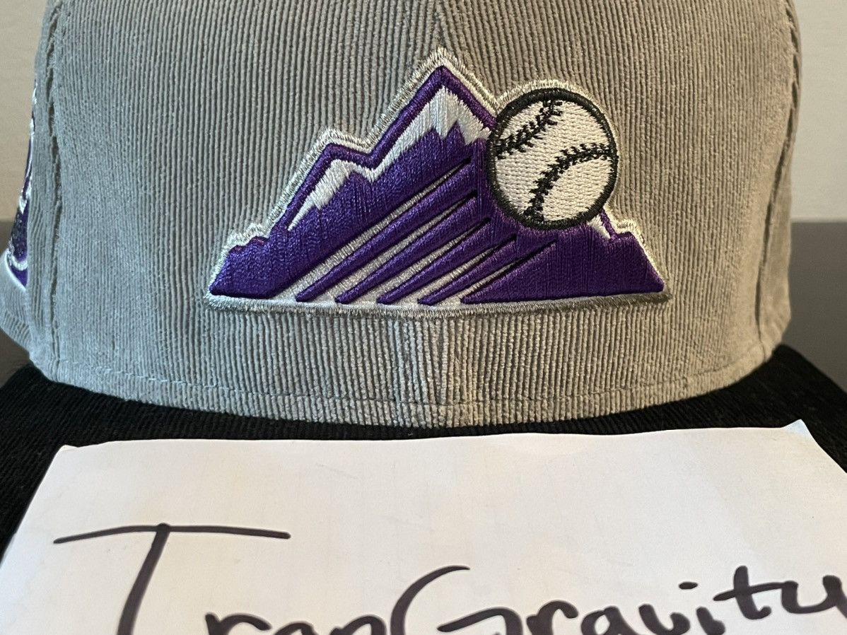 MLB × New Era 7 5/8 Lids Hat Drop Colorado Rockies Corduroy Fitted Munfu Size ONE SIZE - 2 Thumbnail