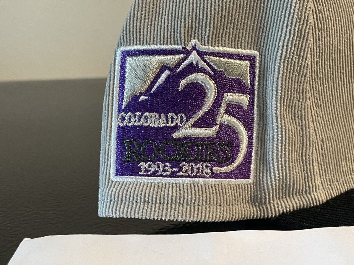 MLB × New Era 7 5/8 Lids Hat Drop Colorado Rockies Corduroy Fitted Munfu Size ONE SIZE - 3 Thumbnail
