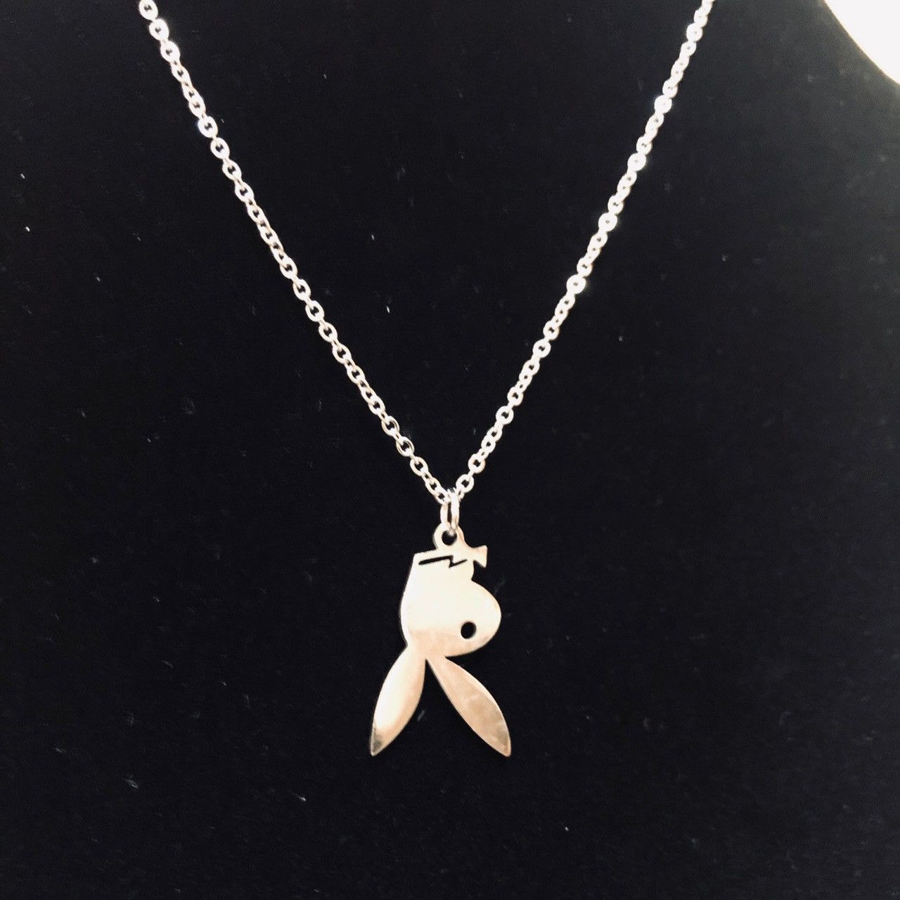 Jewelry upside down playboy pendant necklace Size ONE SIZE - 2 Thumbnail