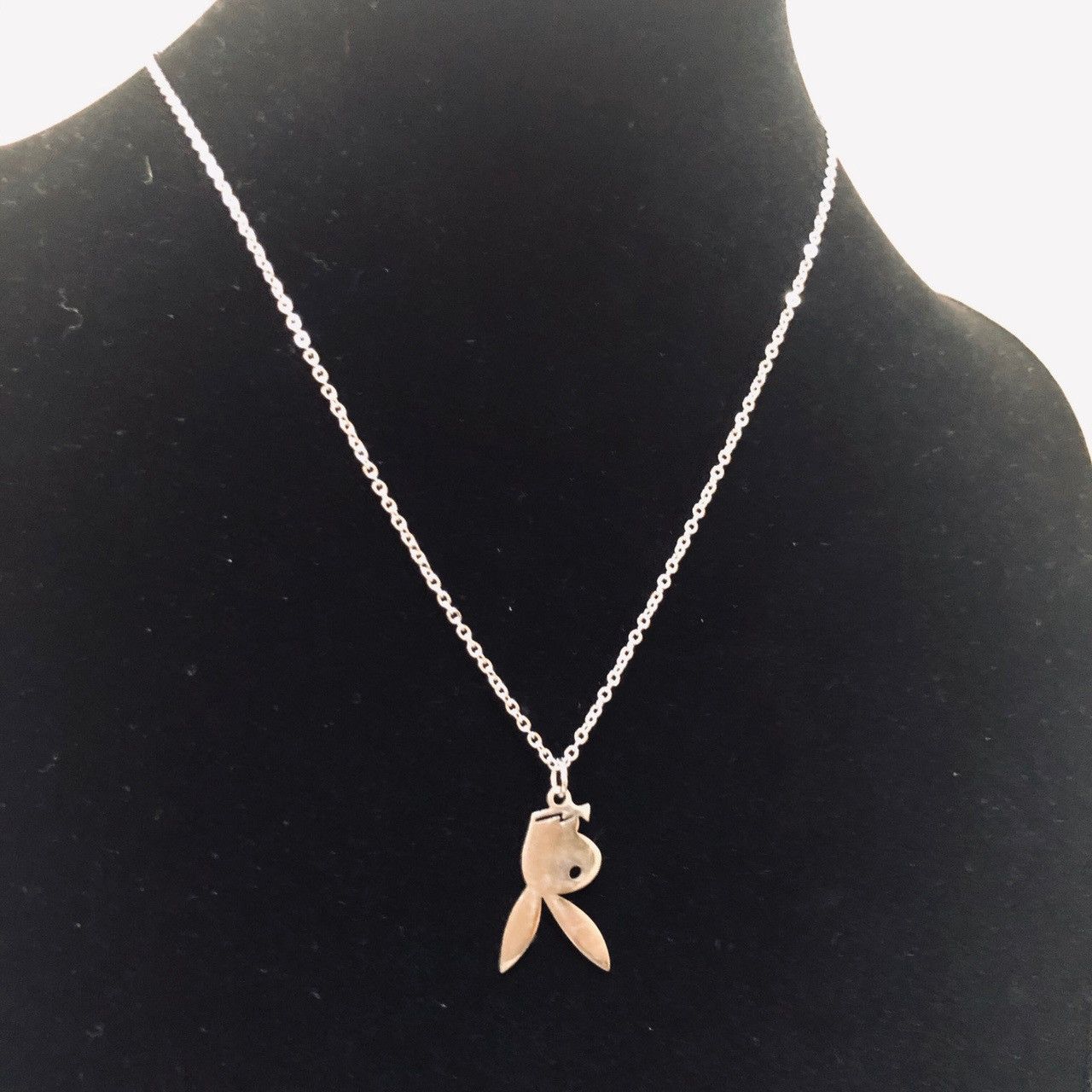 Jewelry upside down playboy pendant necklace Size ONE SIZE - 3 Thumbnail