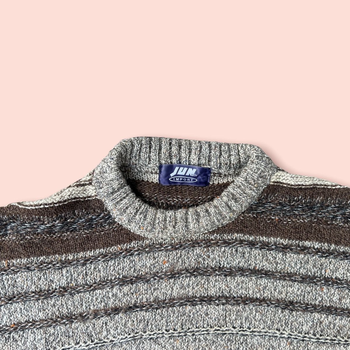 Japanese Brand × Jun Takahashi VINTAGE JUN MEN IMPORT LABEL STRIPED KNITTED SWEATER Size US M / EU 48-50 / 2 - 2 Thumbnail