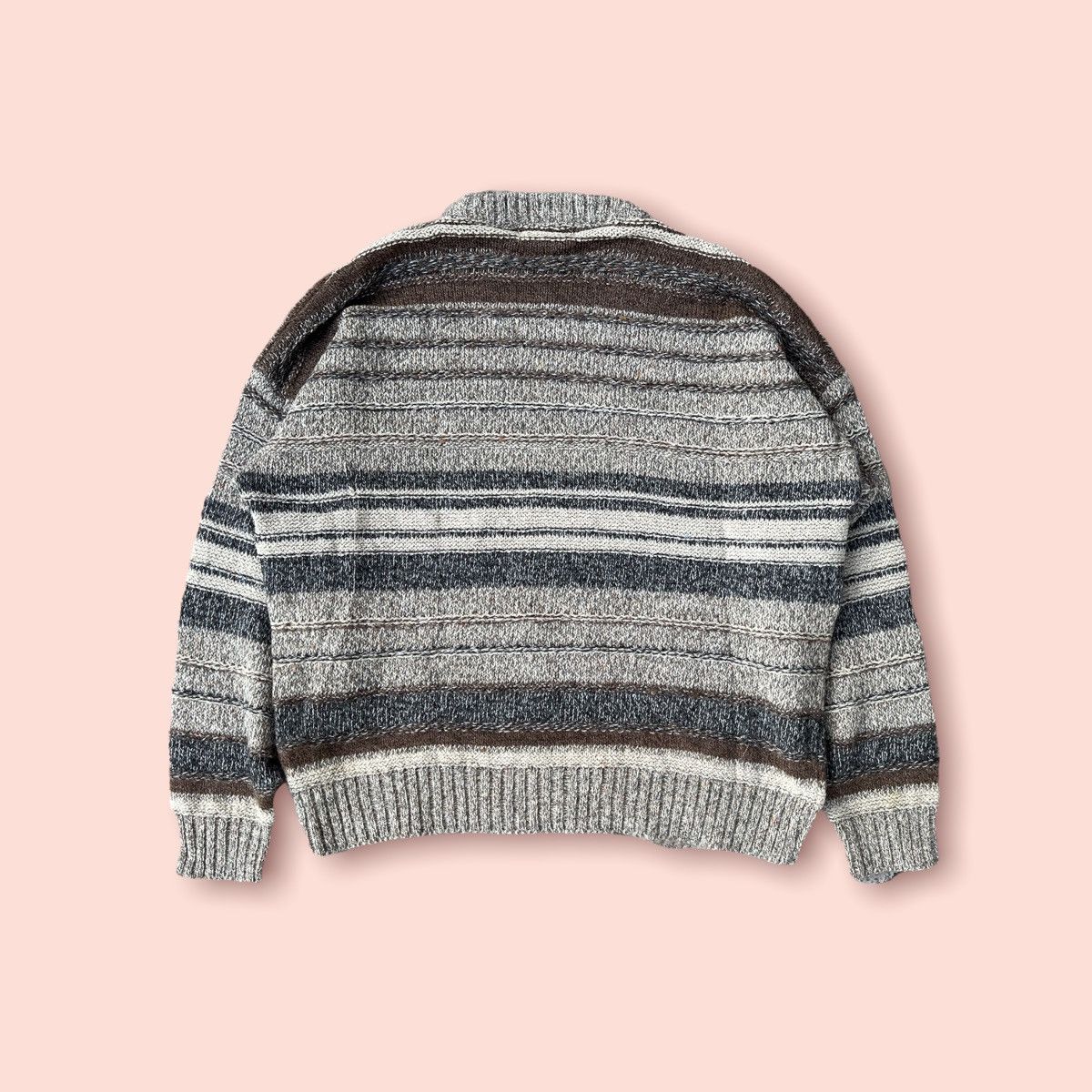 Japanese Brand × Jun Takahashi VINTAGE JUN MEN IMPORT LABEL STRIPED KNITTED SWEATER Size US M / EU 48-50 / 2 - 8 Thumbnail