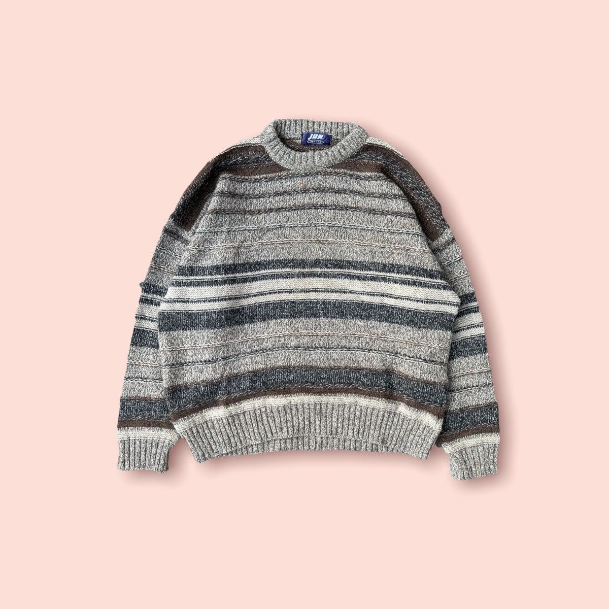 Japanese Brand × Jun Takahashi VINTAGE JUN MEN IMPORT LABEL STRIPED KNITTED SWEATER Size US M / EU 48-50 / 2 - 1 Thumbnail