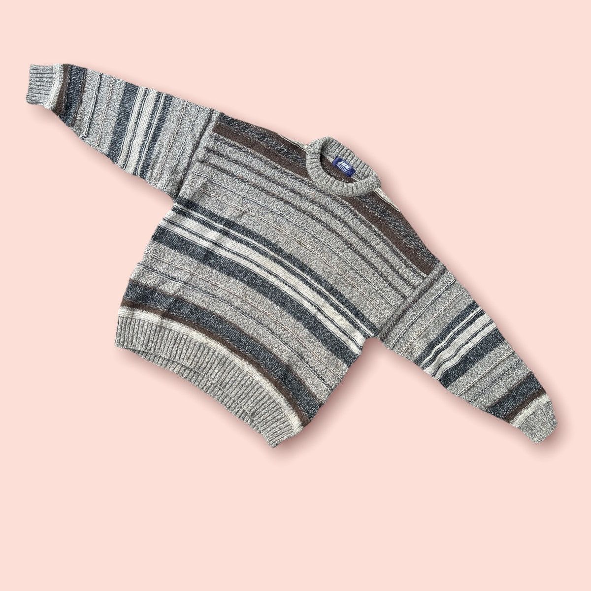 Japanese Brand × Jun Takahashi VINTAGE JUN MEN IMPORT LABEL STRIPED KNITTED SWEATER Size US M / EU 48-50 / 2 - 3 Thumbnail