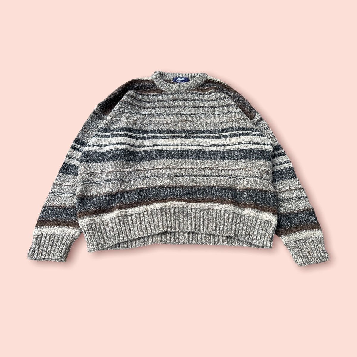 Japanese Brand × Jun Takahashi VINTAGE JUN MEN IMPORT LABEL STRIPED KNITTED SWEATER Size US M / EU 48-50 / 2 - 4 Thumbnail