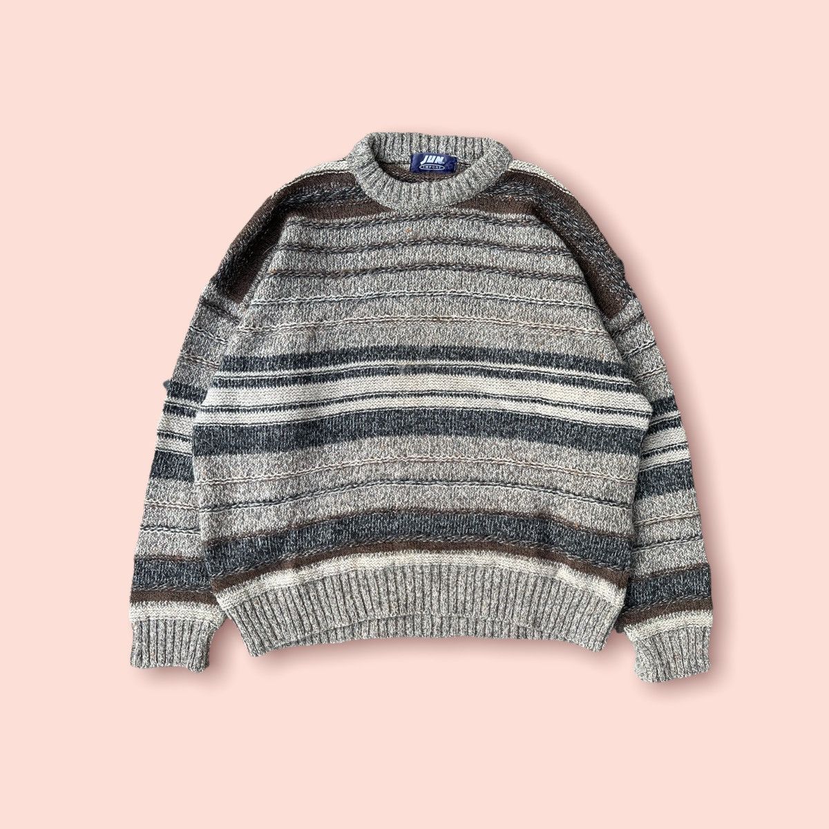 Japanese Brand × Jun Takahashi VINTAGE JUN MEN IMPORT LABEL STRIPED KNITTED SWEATER Size US M / EU 48-50 / 2 - 14 Thumbnail