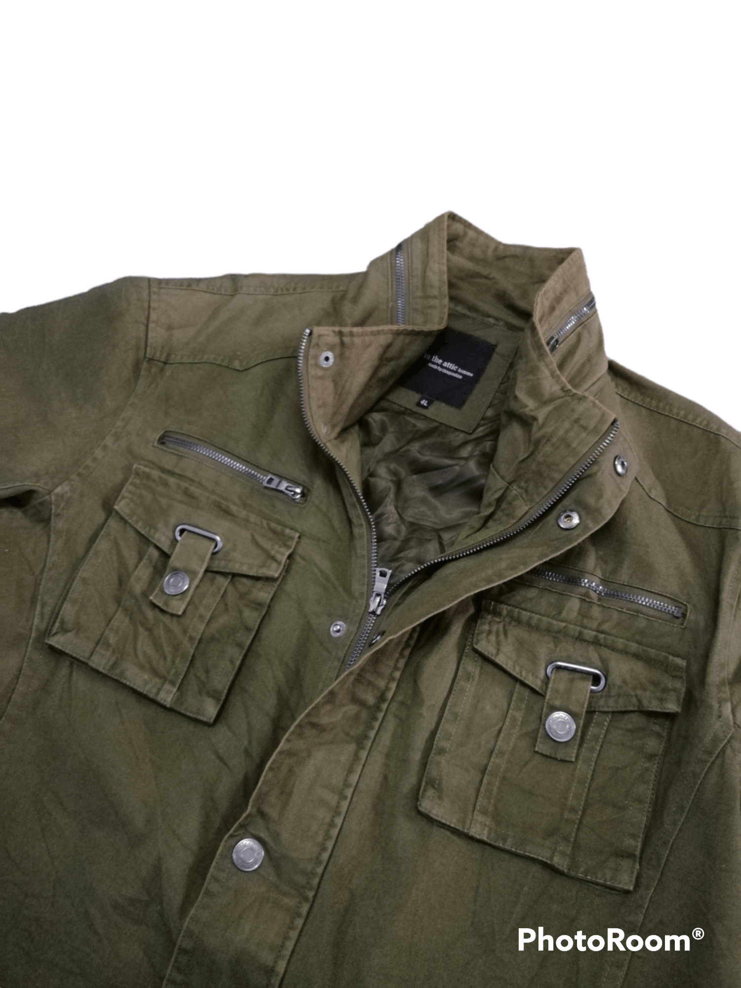 In The Attic × Japanese Brand In The Attic Green Olive Tactical Army Military Jacket Size US L / EU 52-54 / 3 - 4 Thumbnail