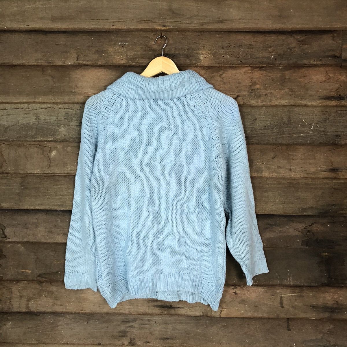 Aran Isles Knitwear Blue Patterned Cardigans aran isle knitwear #H080 Size US M / EU 48-50 / 2 - 8 Thumbnail