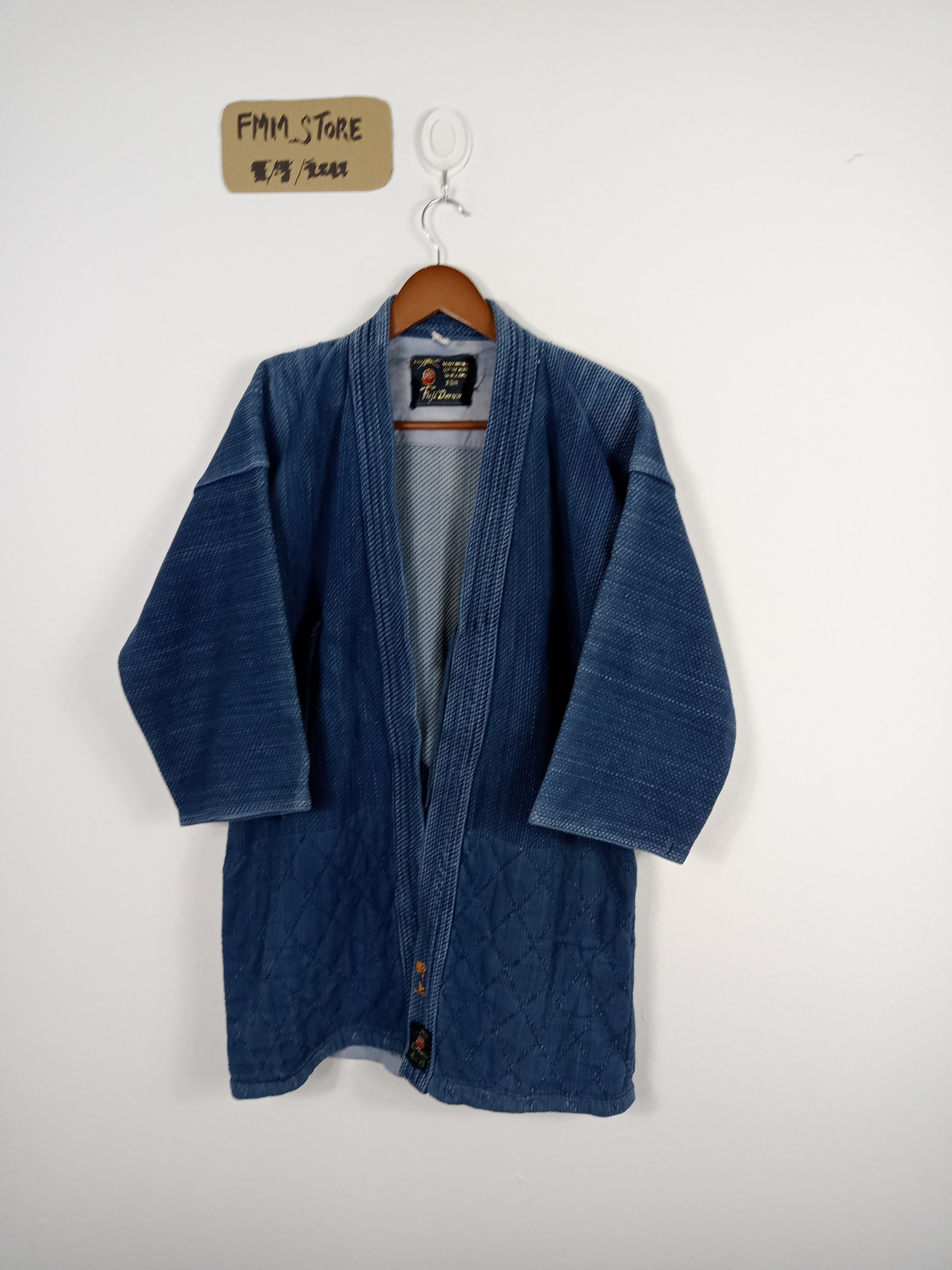 Indigo × Japanese Brand Kimono Kendo Style x Custom Handmade Stussy Big Logo Size US L / EU 52-54 / 3 - 2 Thumbnail