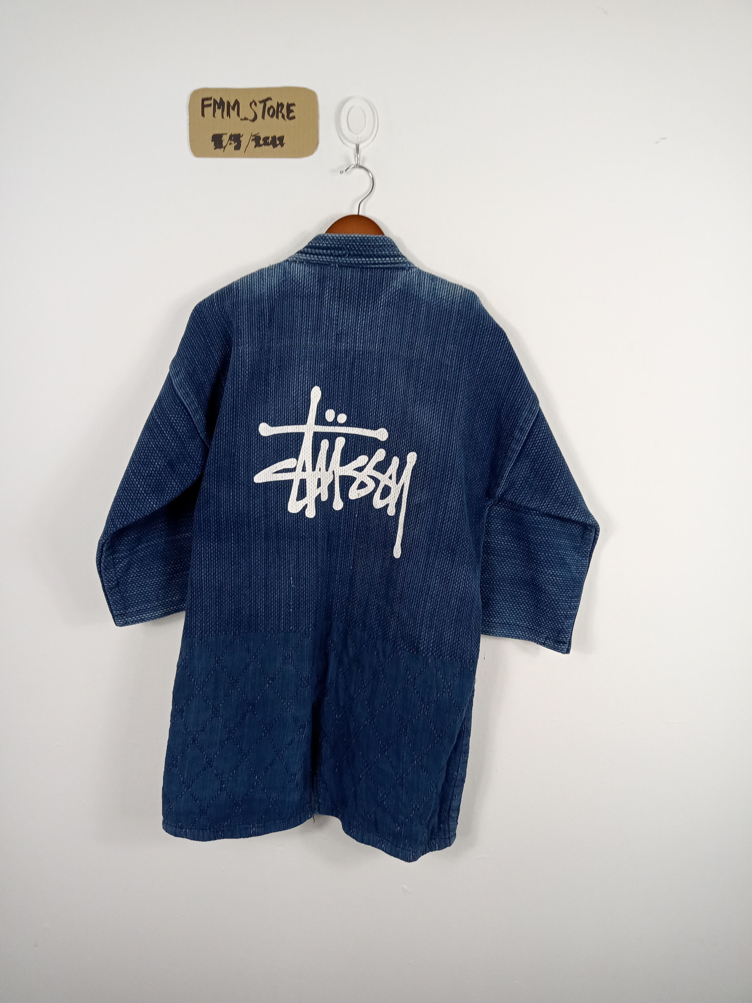 Indigo × Japanese Brand Kimono Kendo Style x Custom Handmade Stussy Big Logo Size US L / EU 52-54 / 3 - 1 Thumbnail