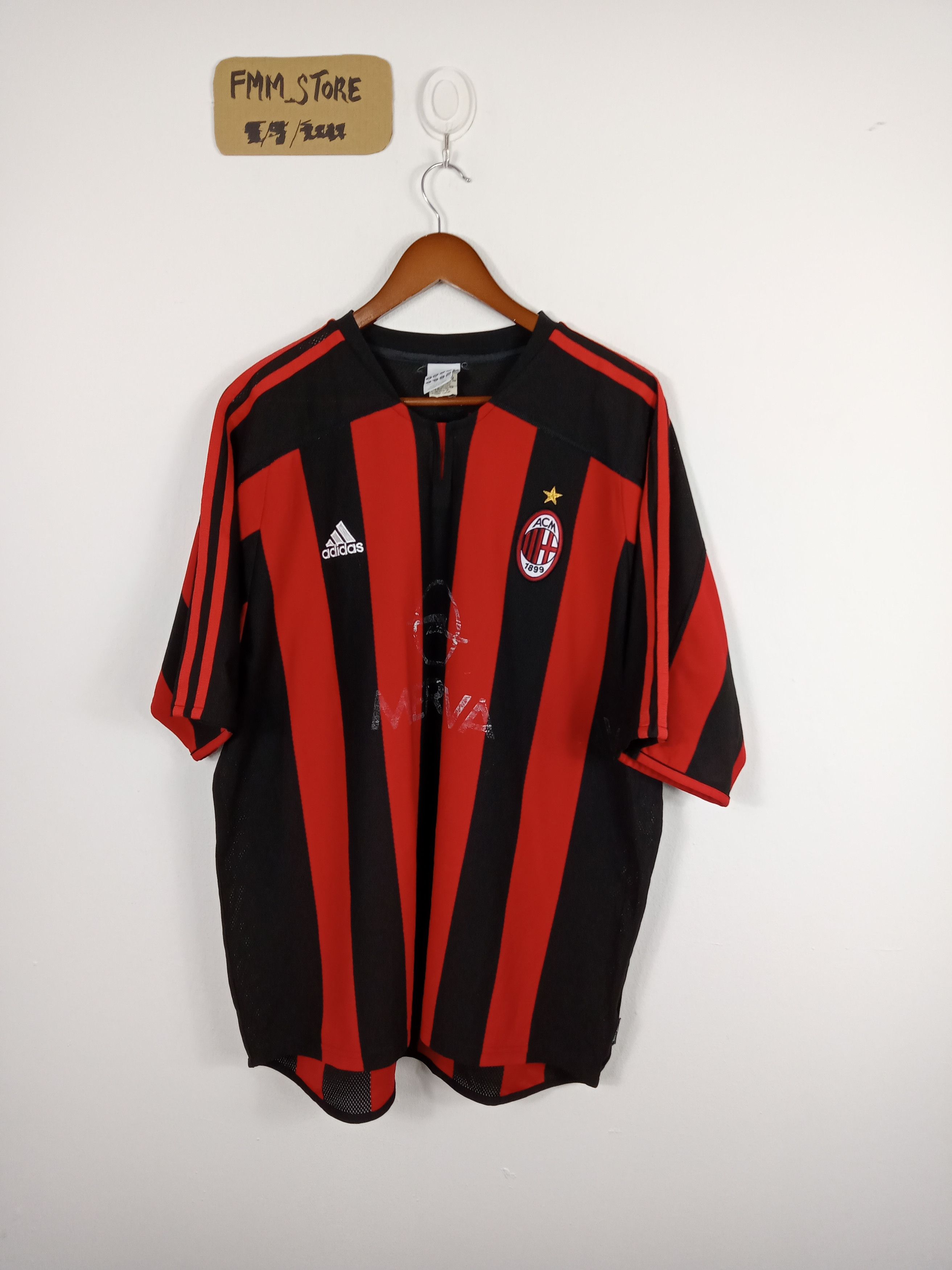 Adidas × Vintage Vintage 2003 AC MILAN Home Adidas Jersey Size US XL / EU 56 / 4 - 1 Thumbnail