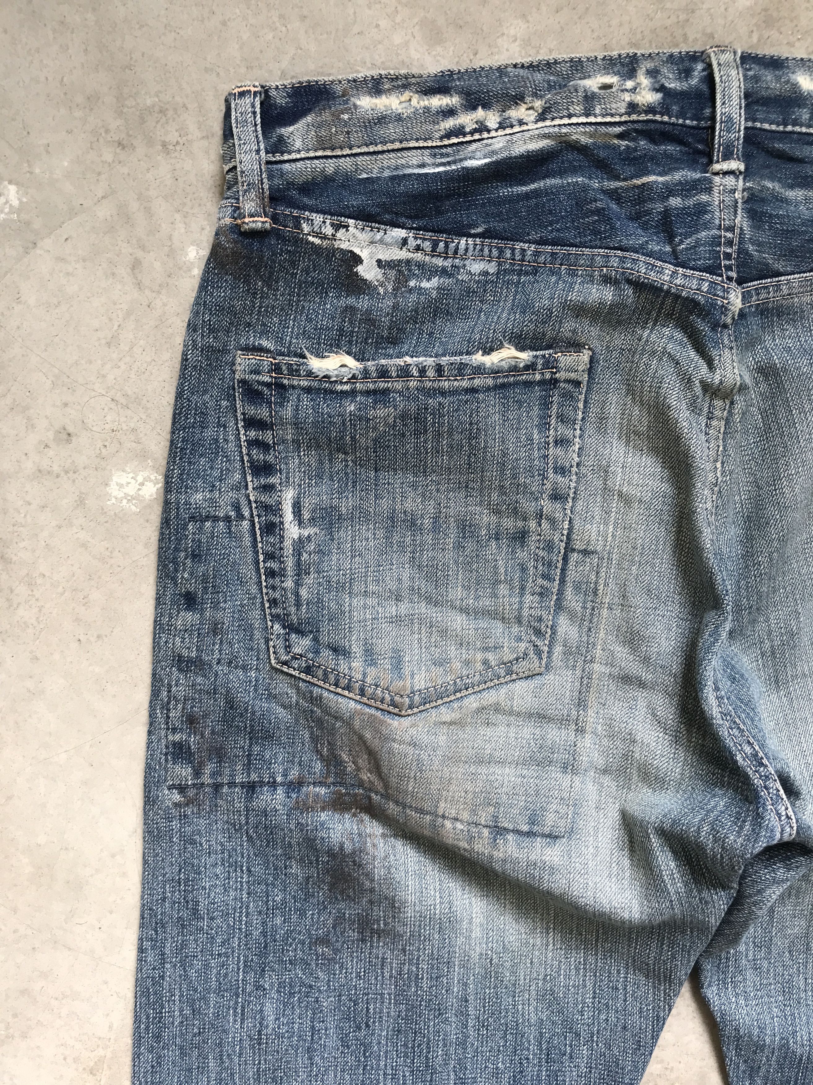 Japanese Brand × Spellbound D42-SPELLBOUND DMG Distressed Patchwork Denim Size US 34 / EU 50 - 13 Thumbnail
