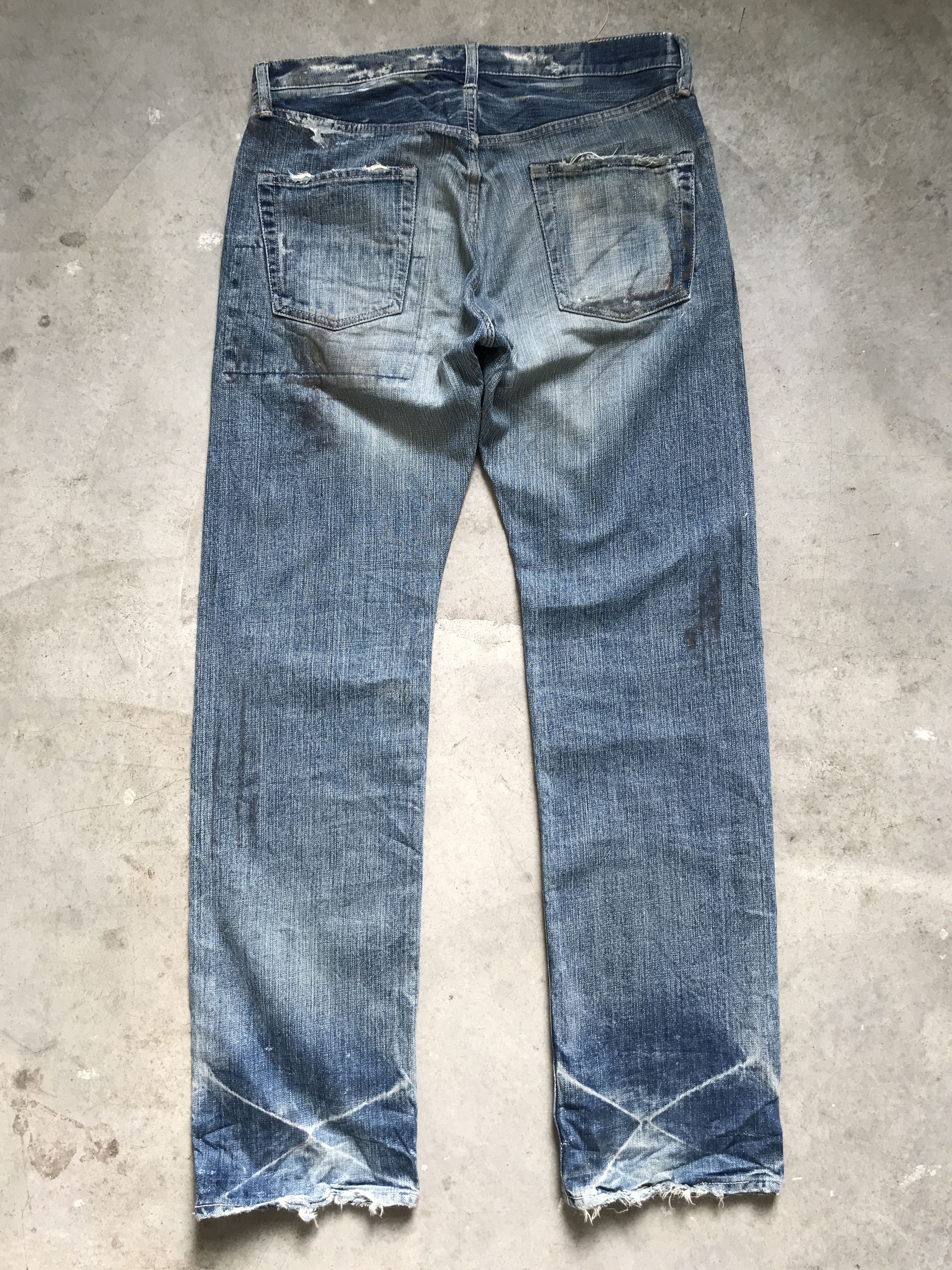 Japanese Brand × Spellbound D42-SPELLBOUND DMG Distressed Patchwork Denim Size US 34 / EU 50 - 10 Thumbnail