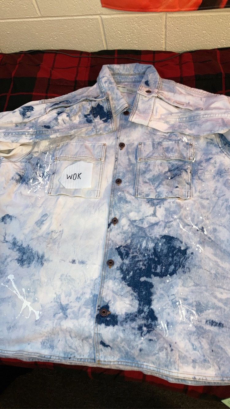 Off-White Off-White Arrow Oversize Denim Shirt Extreme Bleach Size US L / EU 52-54 / 3 - 2 Thumbnail