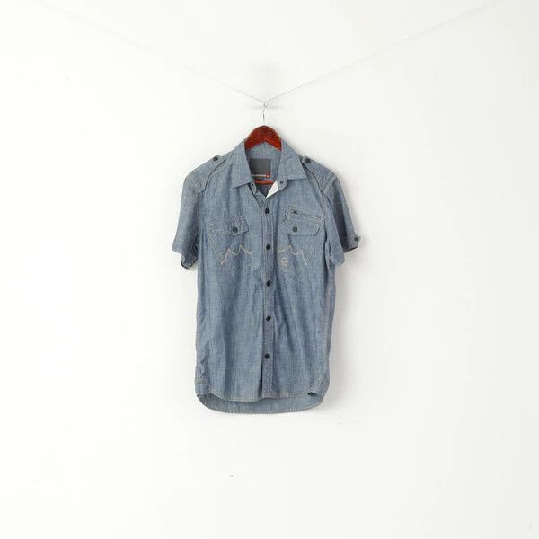 Vintage Duck and Cover Men M Casual Shirt Blue Jeans 8147 Size US M / EU 48-50 / 2 - 1 Thumbnail
