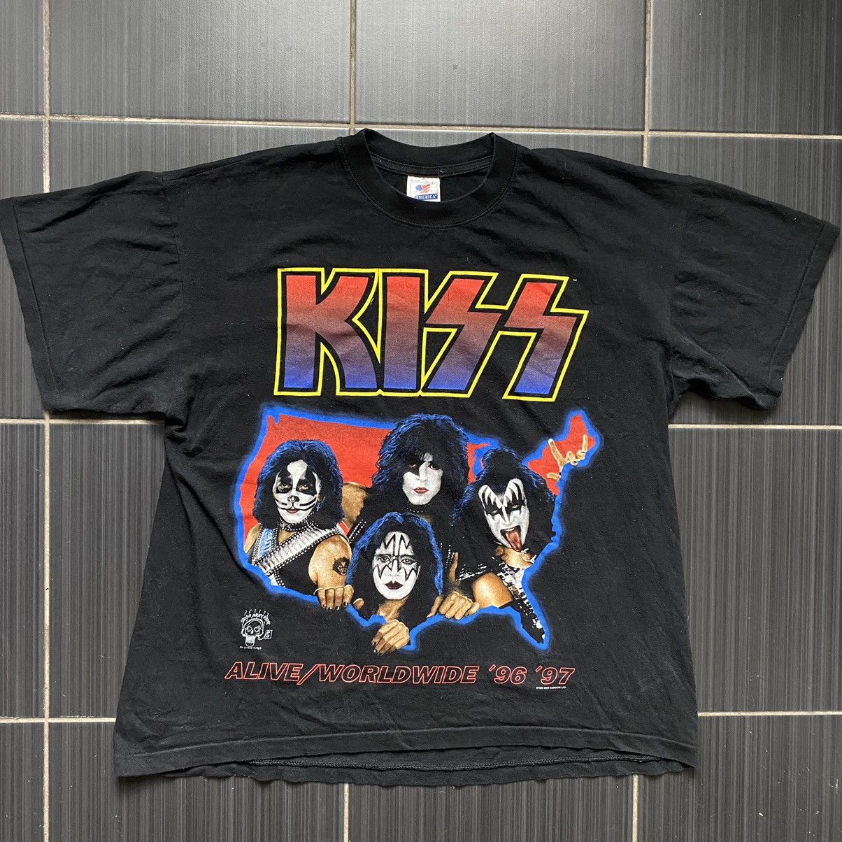 Vintage Vintage 1996 KISS Worldwide 1996/1997 Tour T-shirt | Grailed