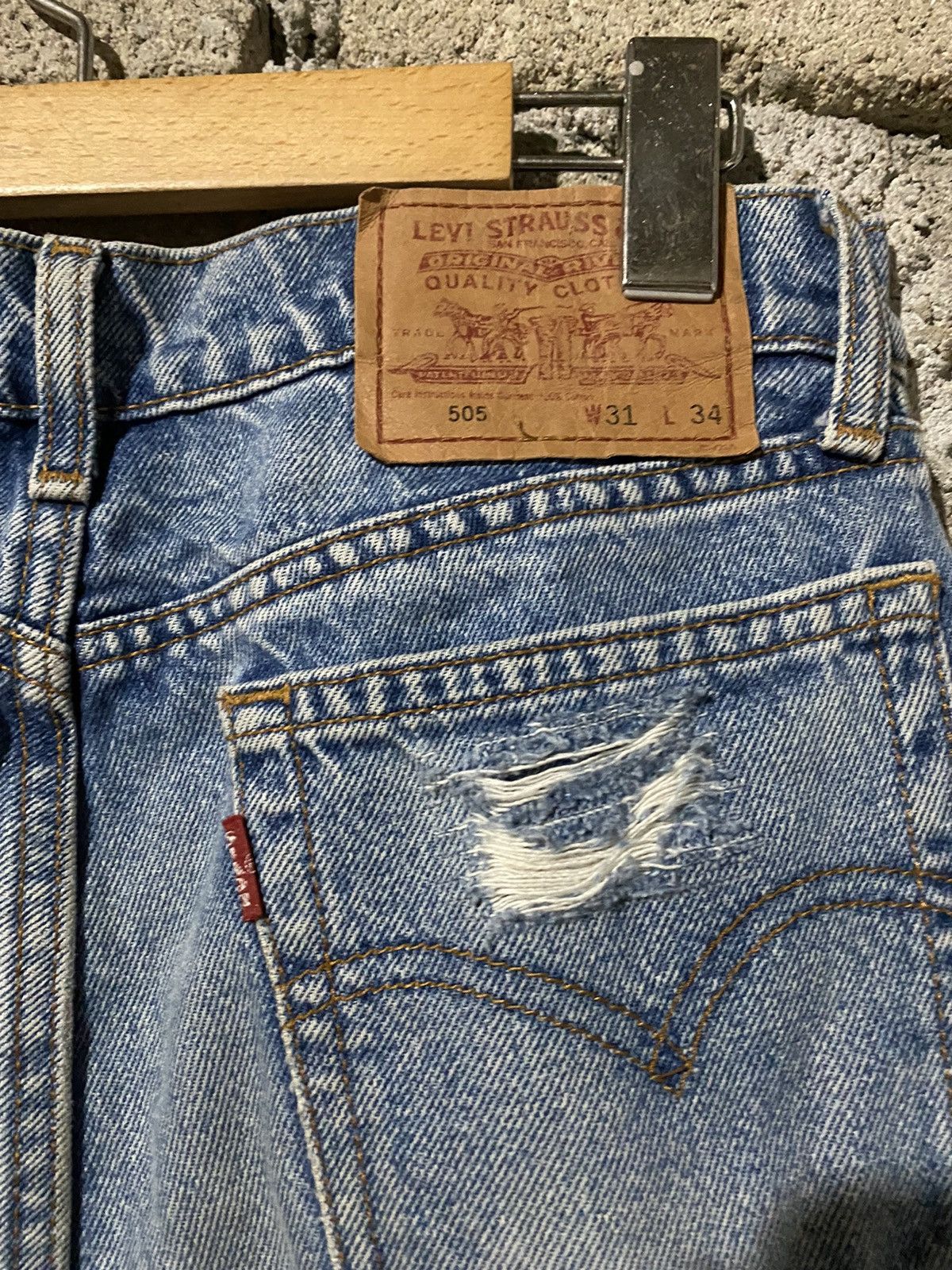 Levi's 🔥SALE🔥VINTAGE LEVIS 505 DISTRESSED DESIGN JEANS Size US 30 / EU 46 - 7 Thumbnail