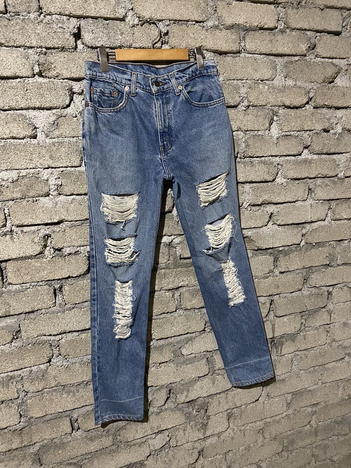 Levi's 🔥SALE🔥VINTAGE LEVIS 505 DISTRESSED DESIGN JEANS Size US 30 / EU 46 - 3 Thumbnail
