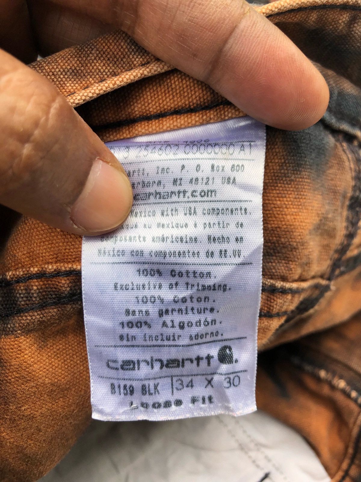 Carhartt × Vintage 🔥🔥Carhatt Carpenter Union Made Worker Custom Bleached Pants Size US 33 - 9 Thumbnail