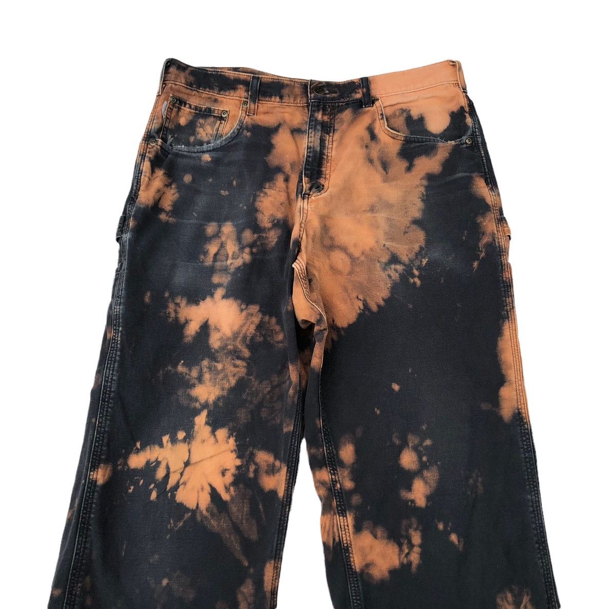 Carhartt × Vintage 🔥🔥Carhatt Carpenter Union Made Worker Custom Bleached Pants Size US 33 - 3 Thumbnail