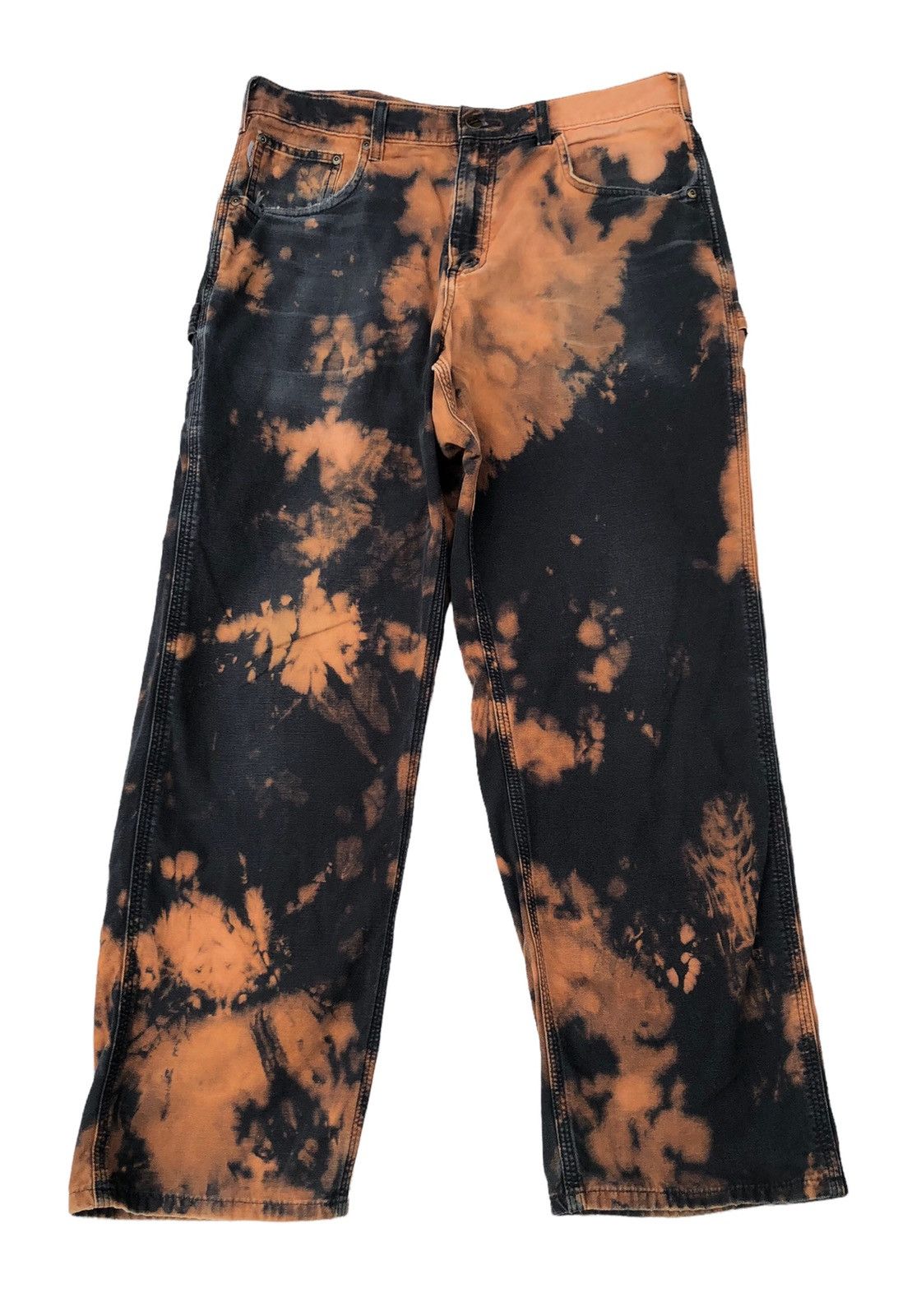 Carhartt × Vintage 🔥🔥Carhatt Carpenter Union Made Worker Custom Bleached Pants Size US 33 - 1 Thumbnail