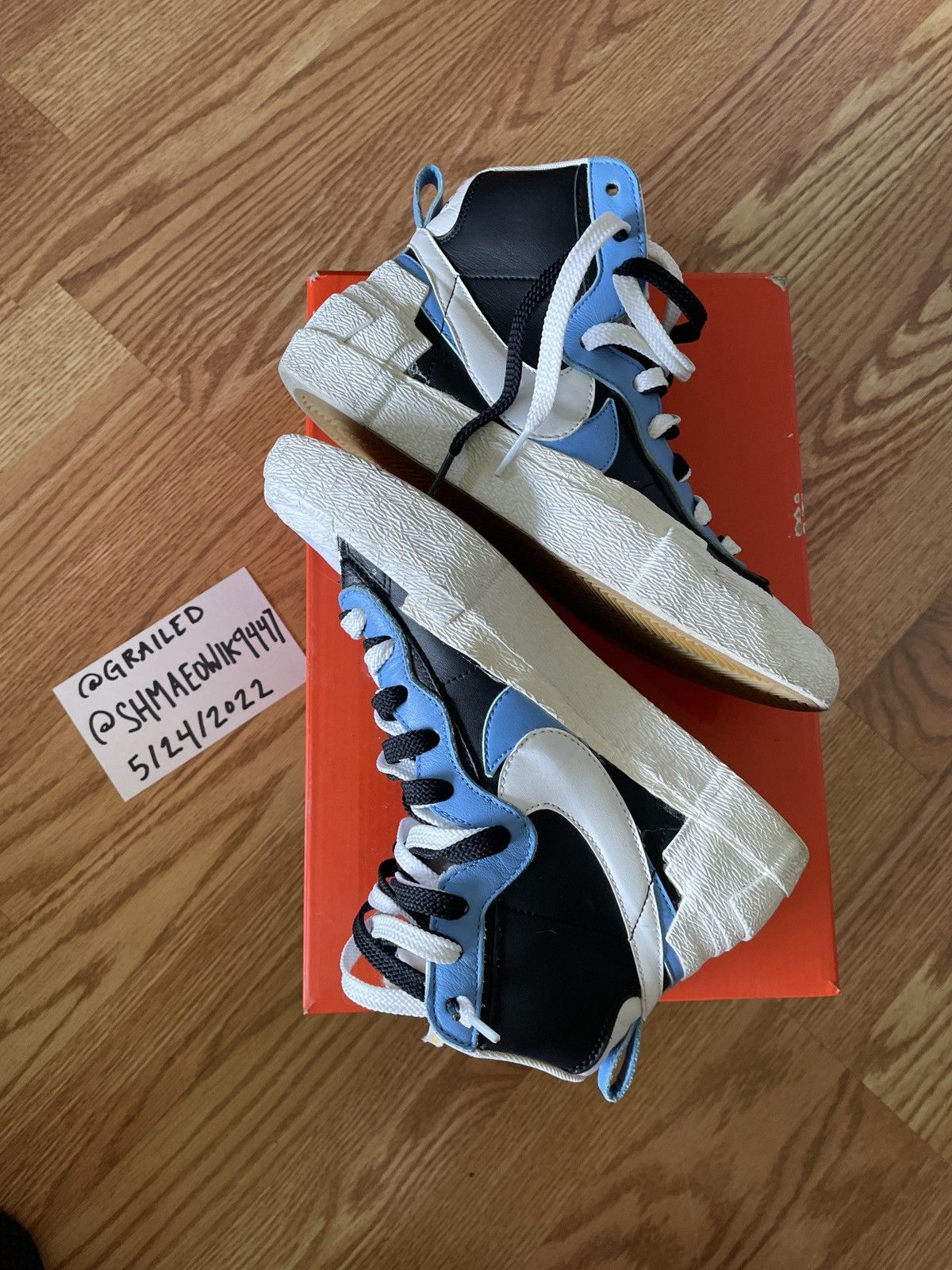 sacai x blazer blue black