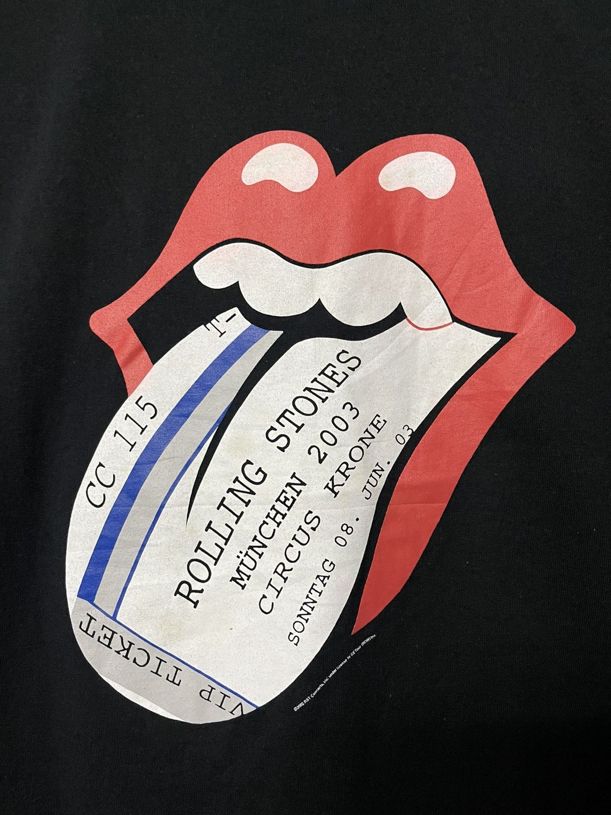 Band Tees × Vintage Vintage Rolling Stones Tour Europe Munchen Vip Ticket Tees Size US M / EU 48-50 / 2 - 2 Thumbnail