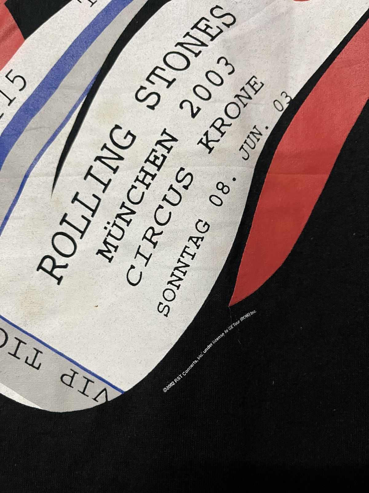 Band Tees × Vintage Vintage Rolling Stones Tour Europe Munchen Vip Ticket Tees Size US M / EU 48-50 / 2 - 3 Thumbnail