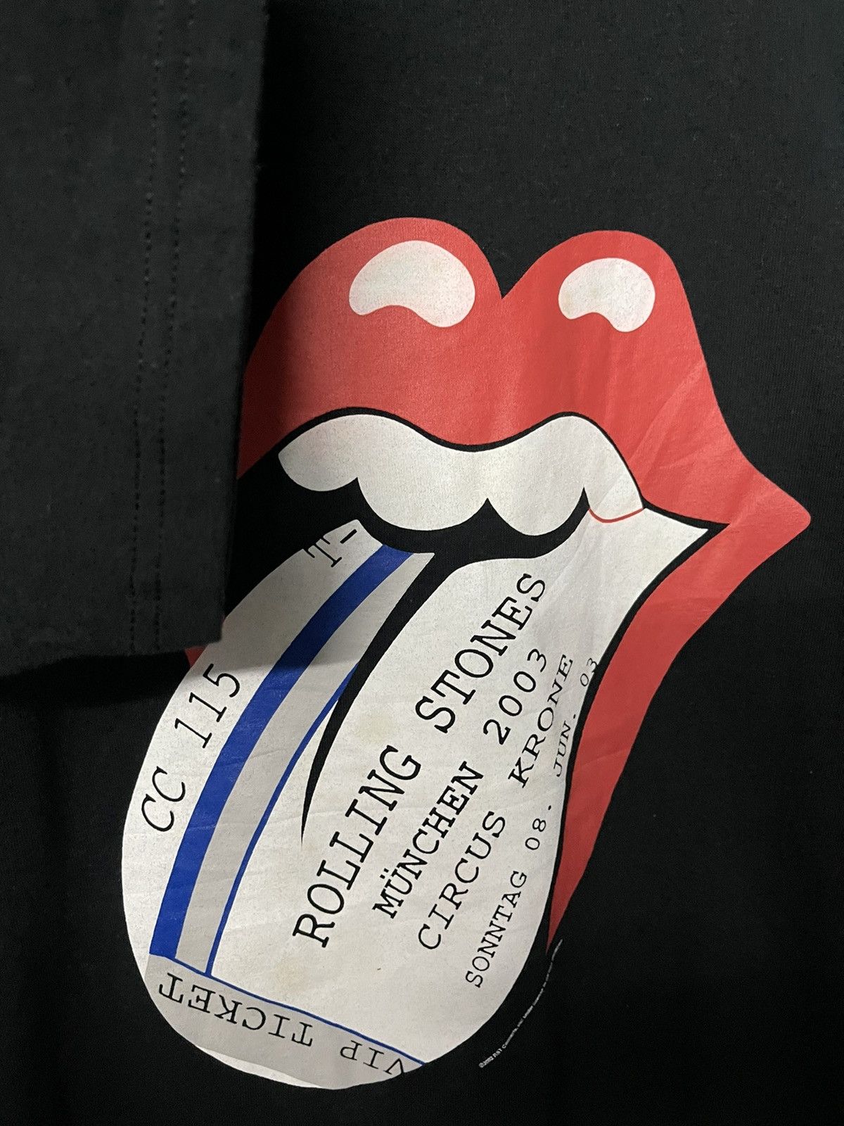 Band Tees × Vintage Vintage Rolling Stones Tour Europe Munchen Vip Ticket Tees Size US M / EU 48-50 / 2 - 5 Thumbnail