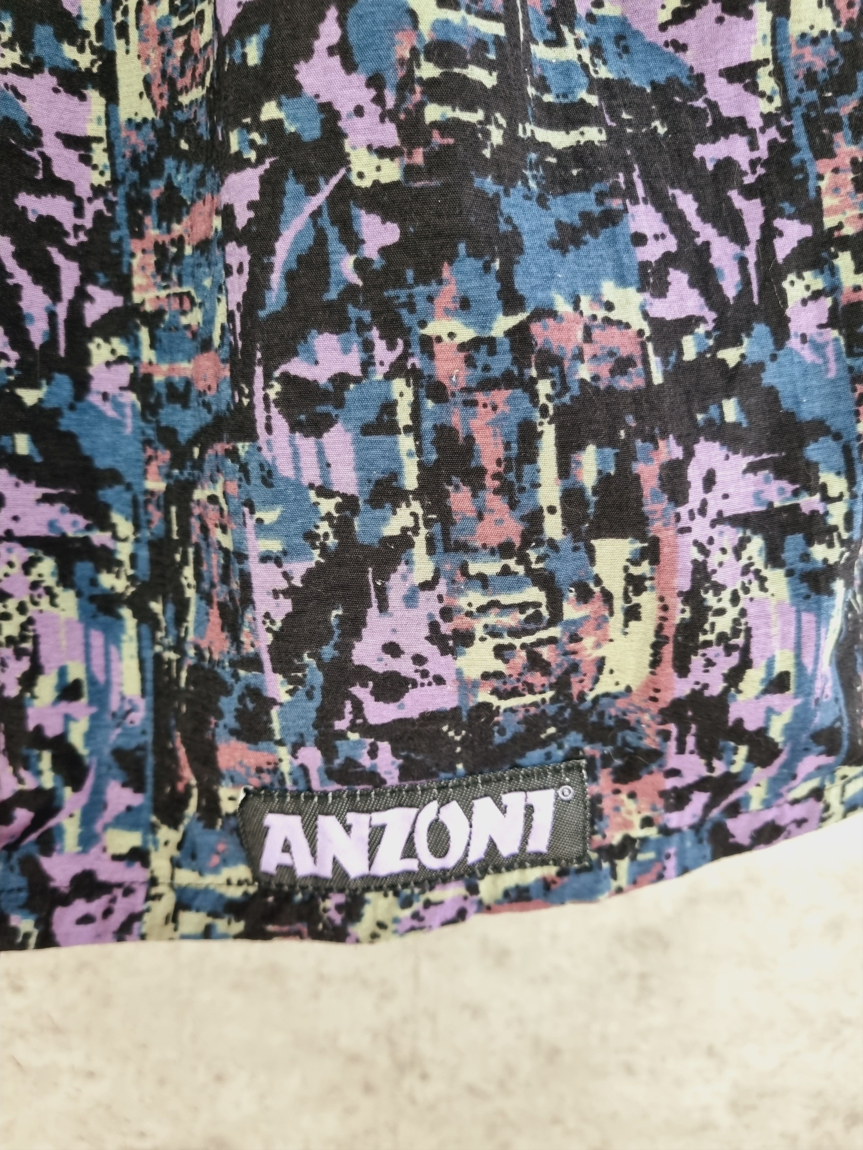 Vintage 80s Abstract Design Anzoni Light Swimming Shorts Size US 30 / EU 46 - 6 Thumbnail