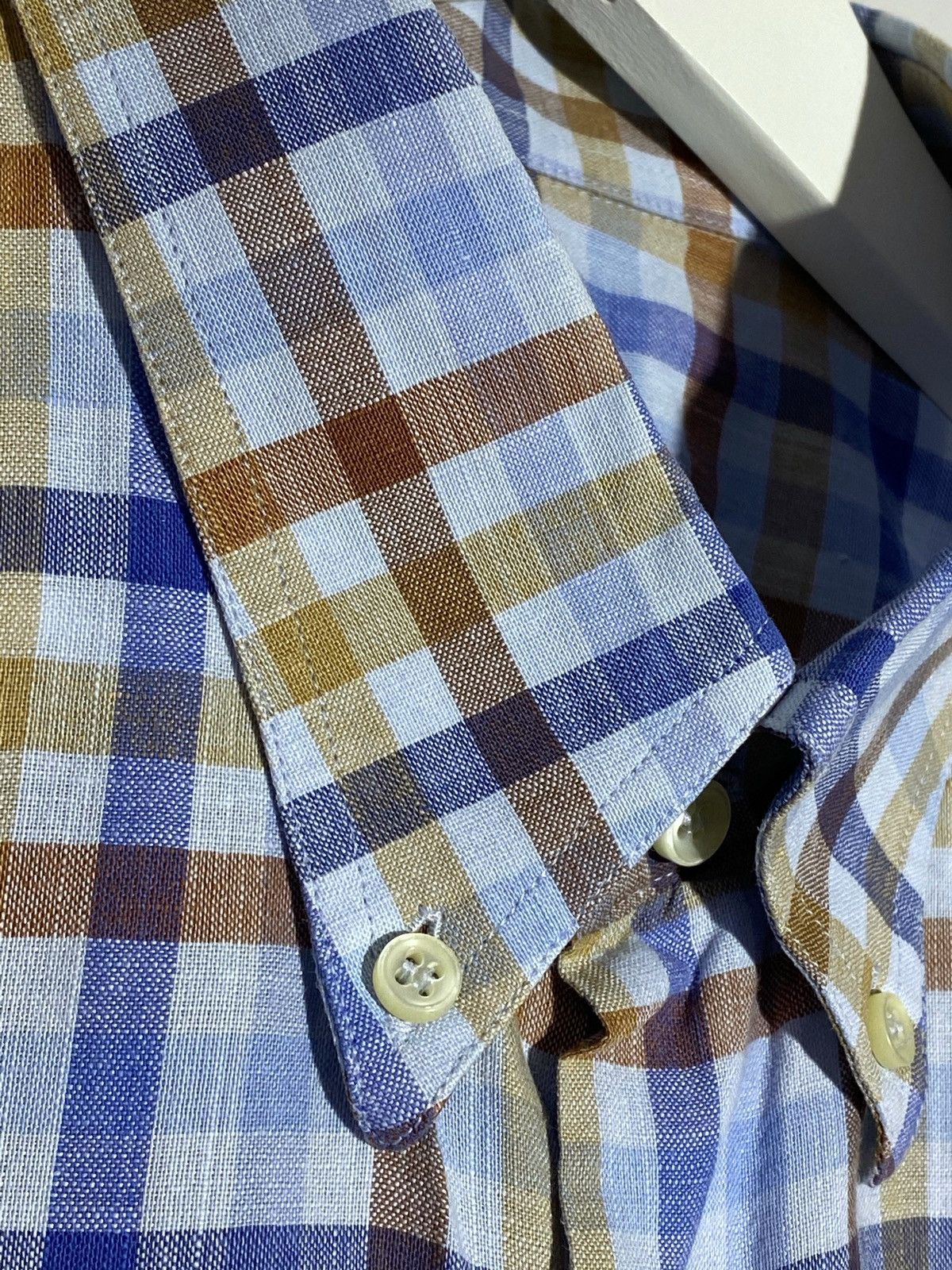 Burberry Burberry Vintage Rare Checked Shirt Size US XL / EU 56 / 4 - 8 Thumbnail