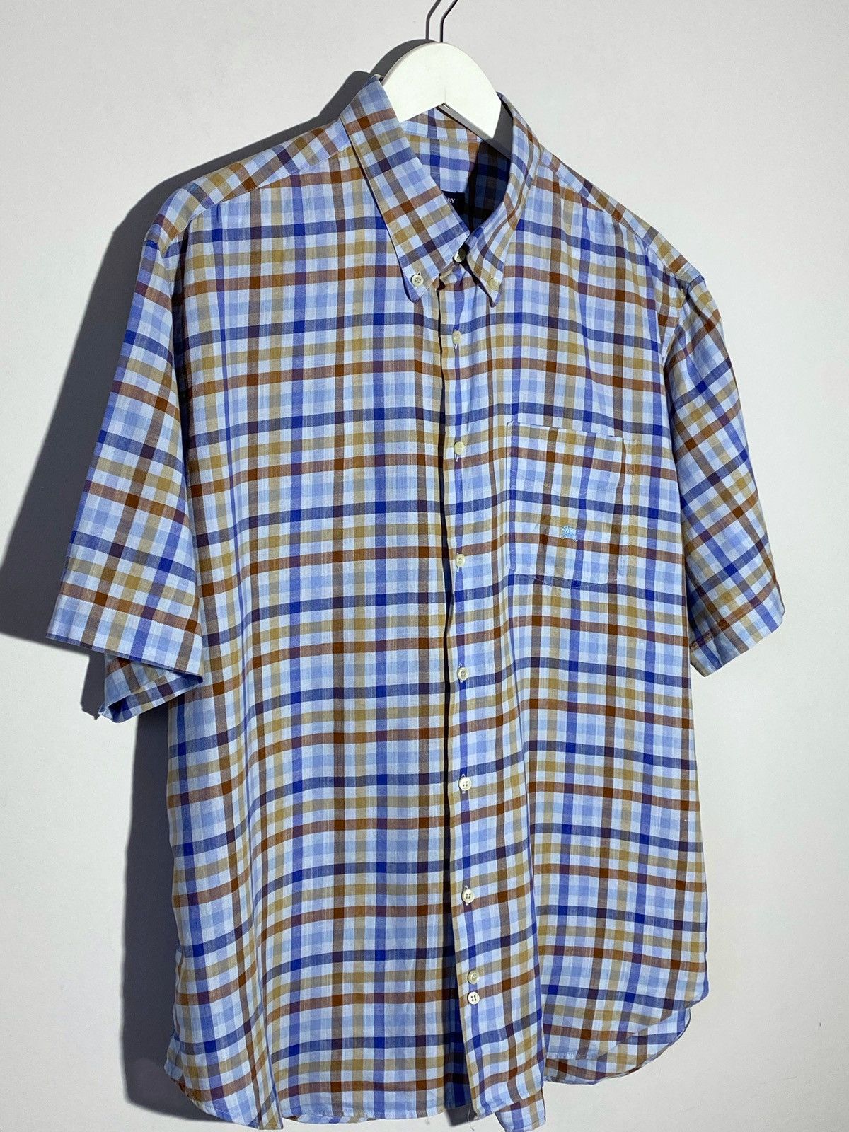Burberry Burberry Vintage Rare Checked Shirt Size US XL / EU 56 / 4 - 2 Thumbnail
