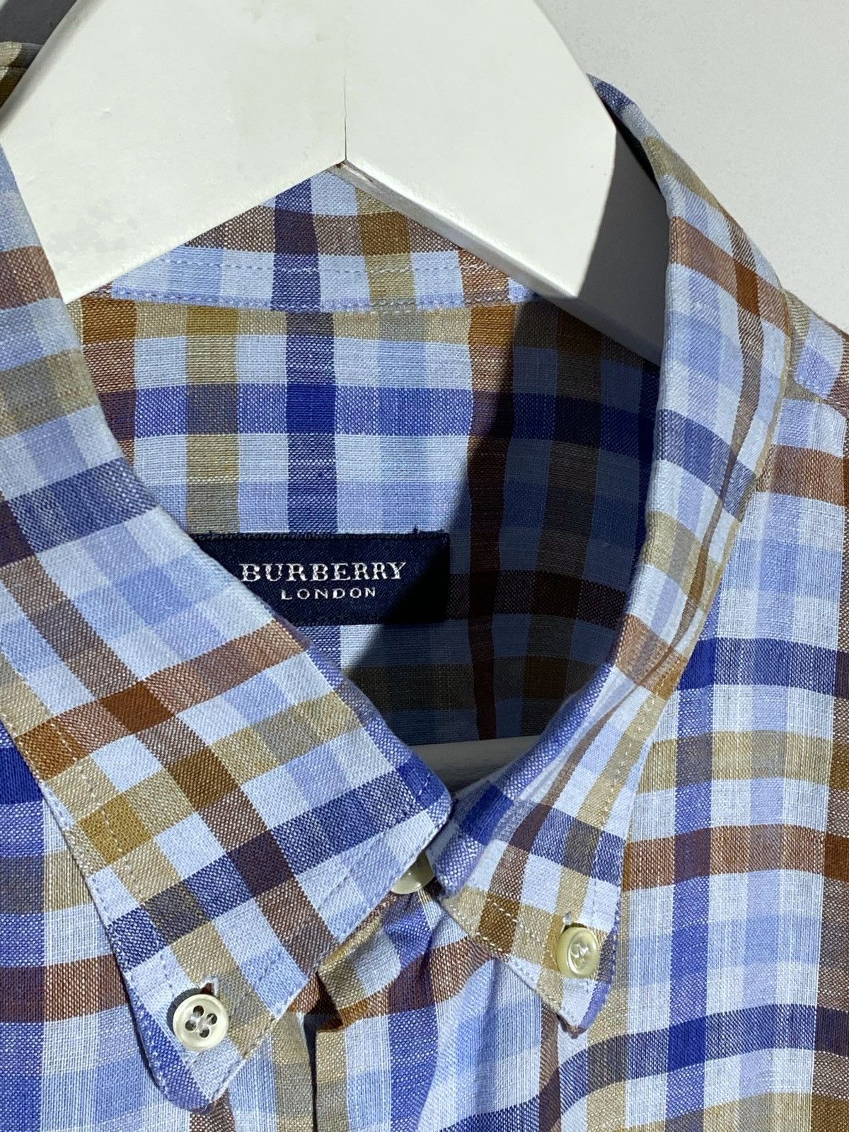 Burberry Burberry Vintage Rare Checked Shirt Size US XL / EU 56 / 4 - 6 Thumbnail